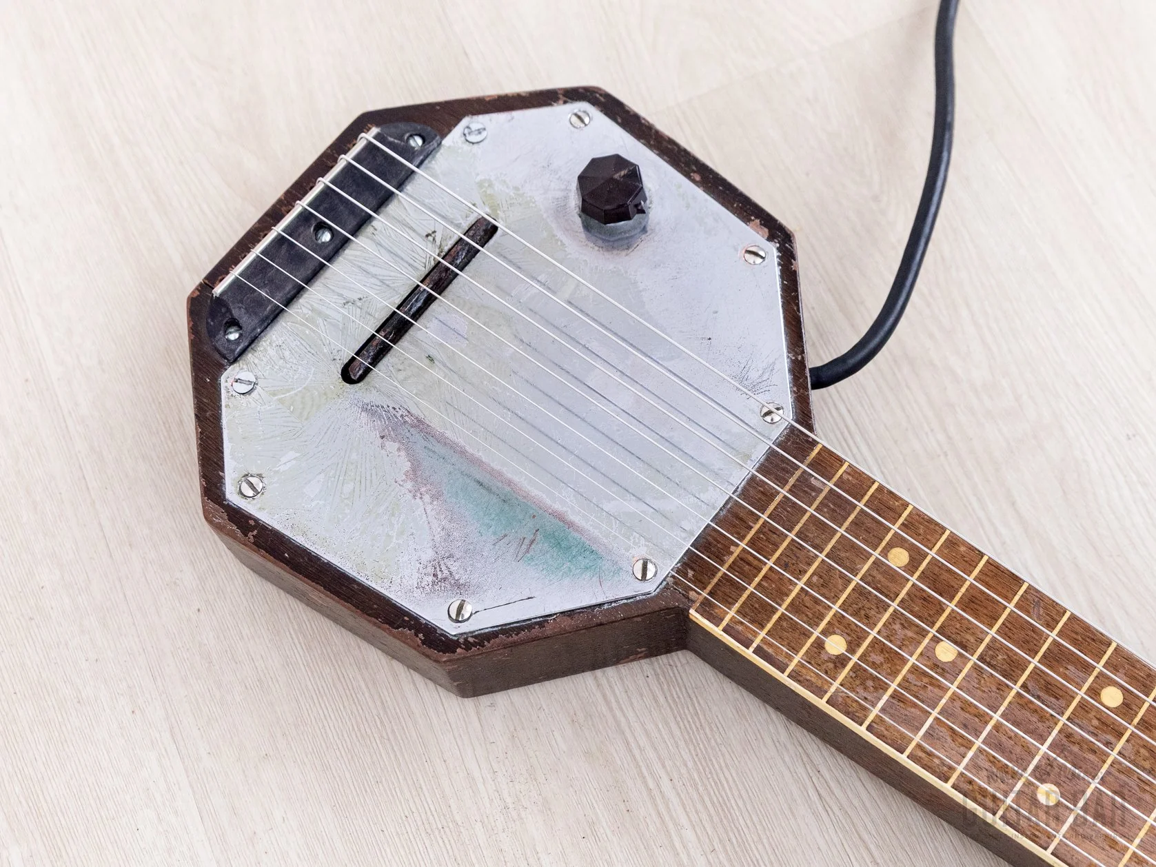 1930s AudioVox 7-String "Frying Pan" Vintage Lap Steel w/ Case, Seattle-Made, Paul Tutmarc - Image 7