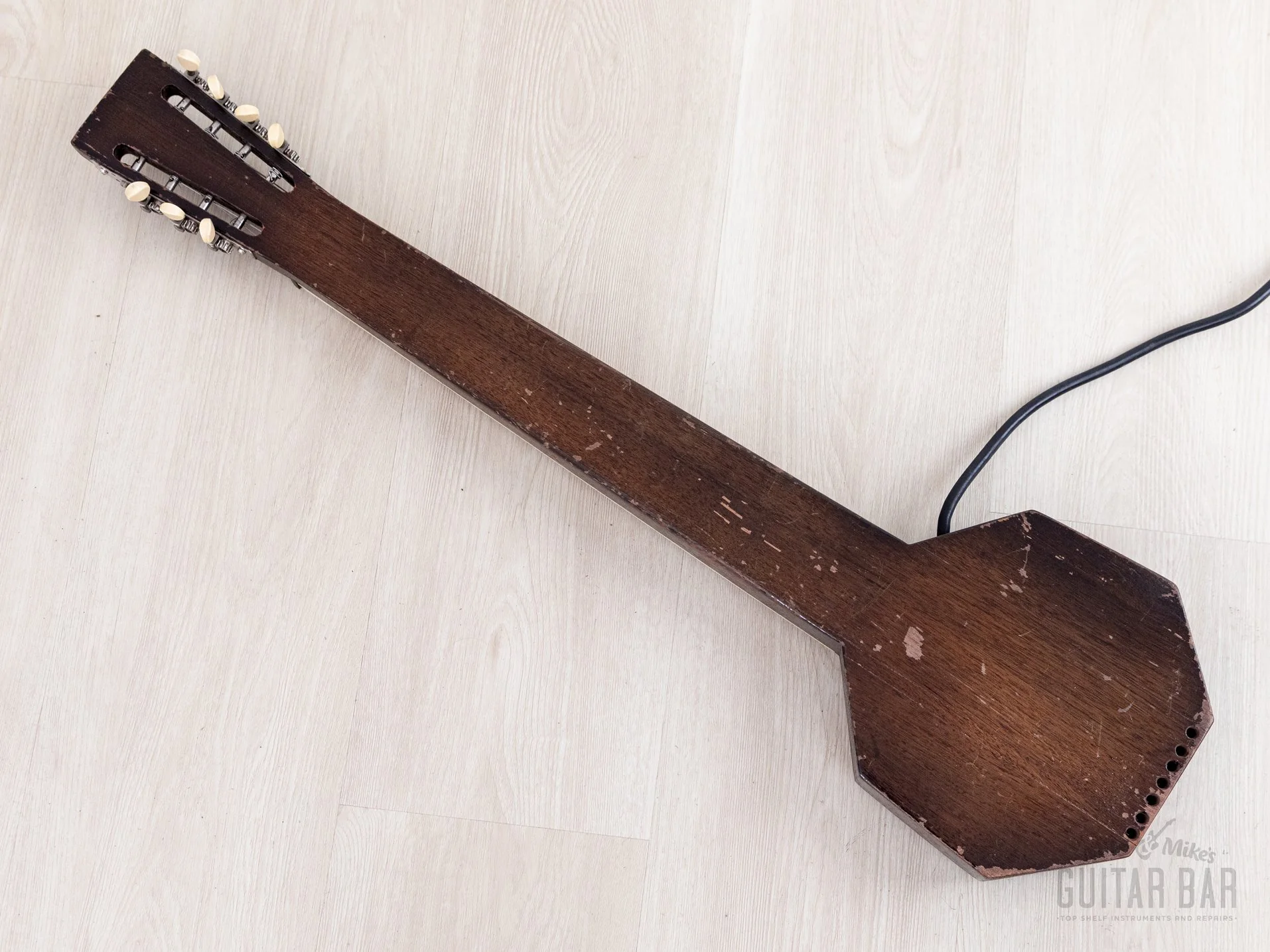 1930s AudioVox 7-String "Frying Pan" Vintage Lap Steel w/ Case, Seattle-Made, Paul Tutmarc - Image 9