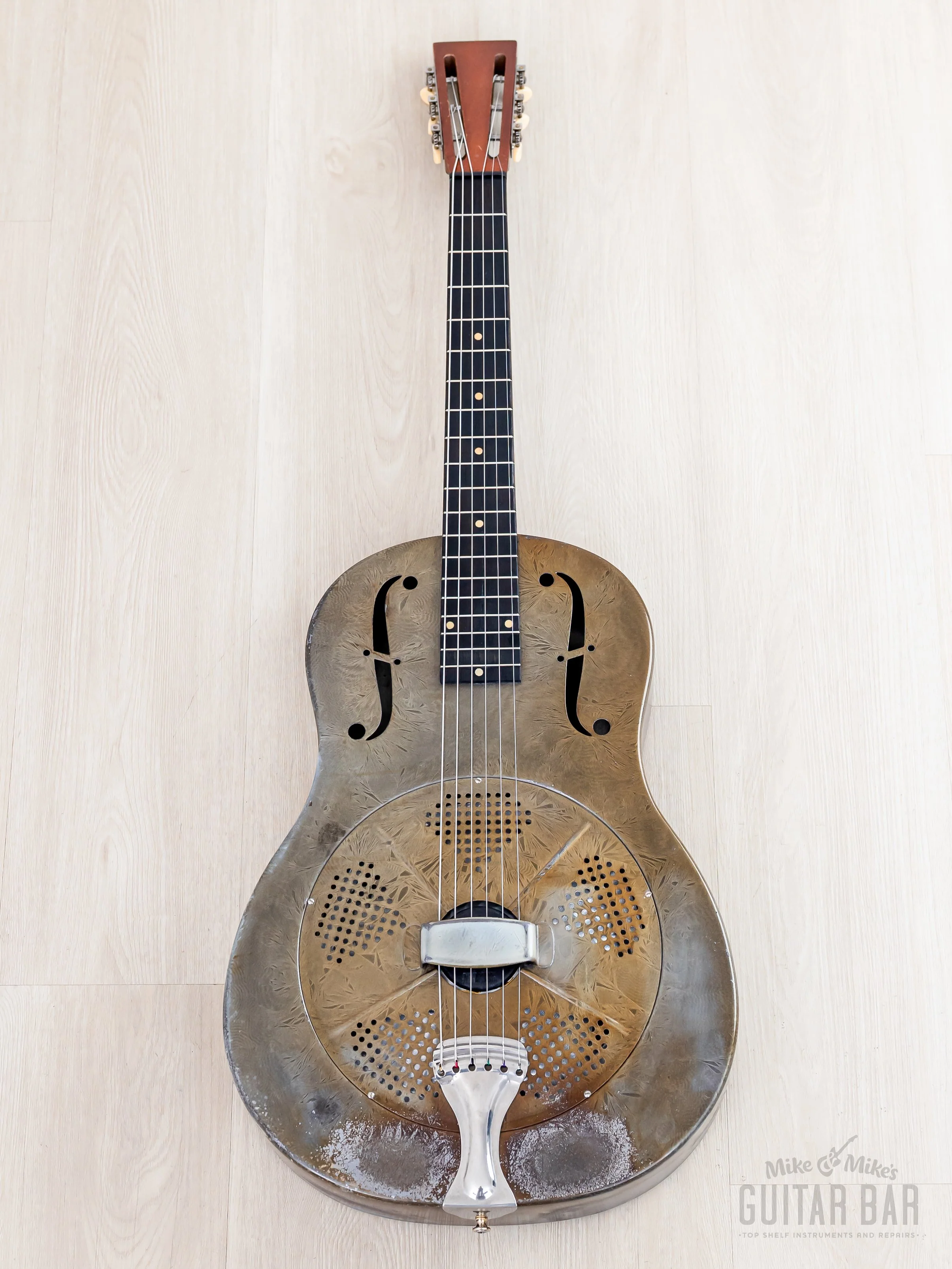 1931 National Sears, Roebuck & Co. Duolian Vintage Single Cone Resonator Frosted Duco w/ Case - Image 2