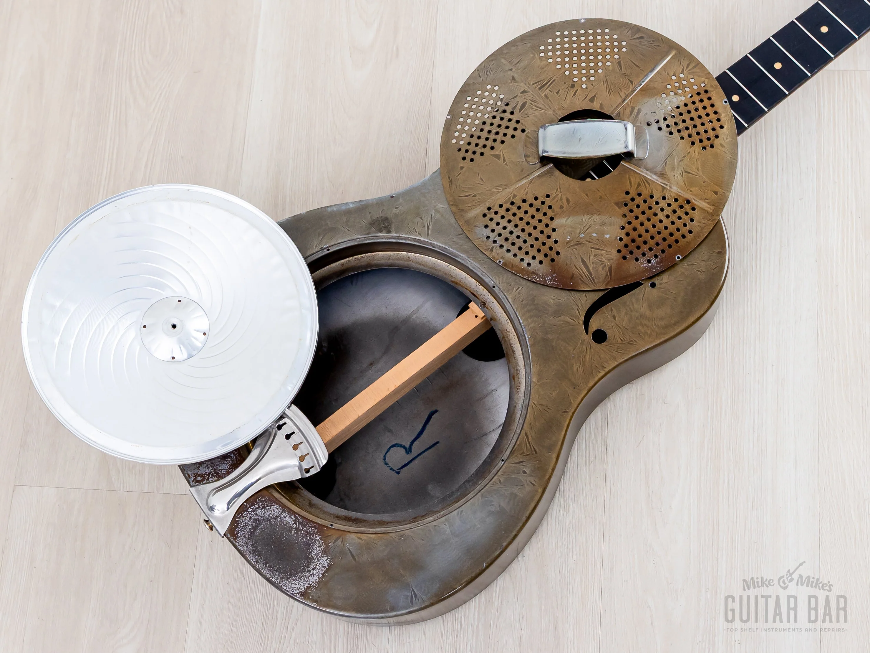 1931 National Sears, Roebuck & Co. Duolian Vintage Single Cone Resonator Frosted Duco w/ Case - Image 20
