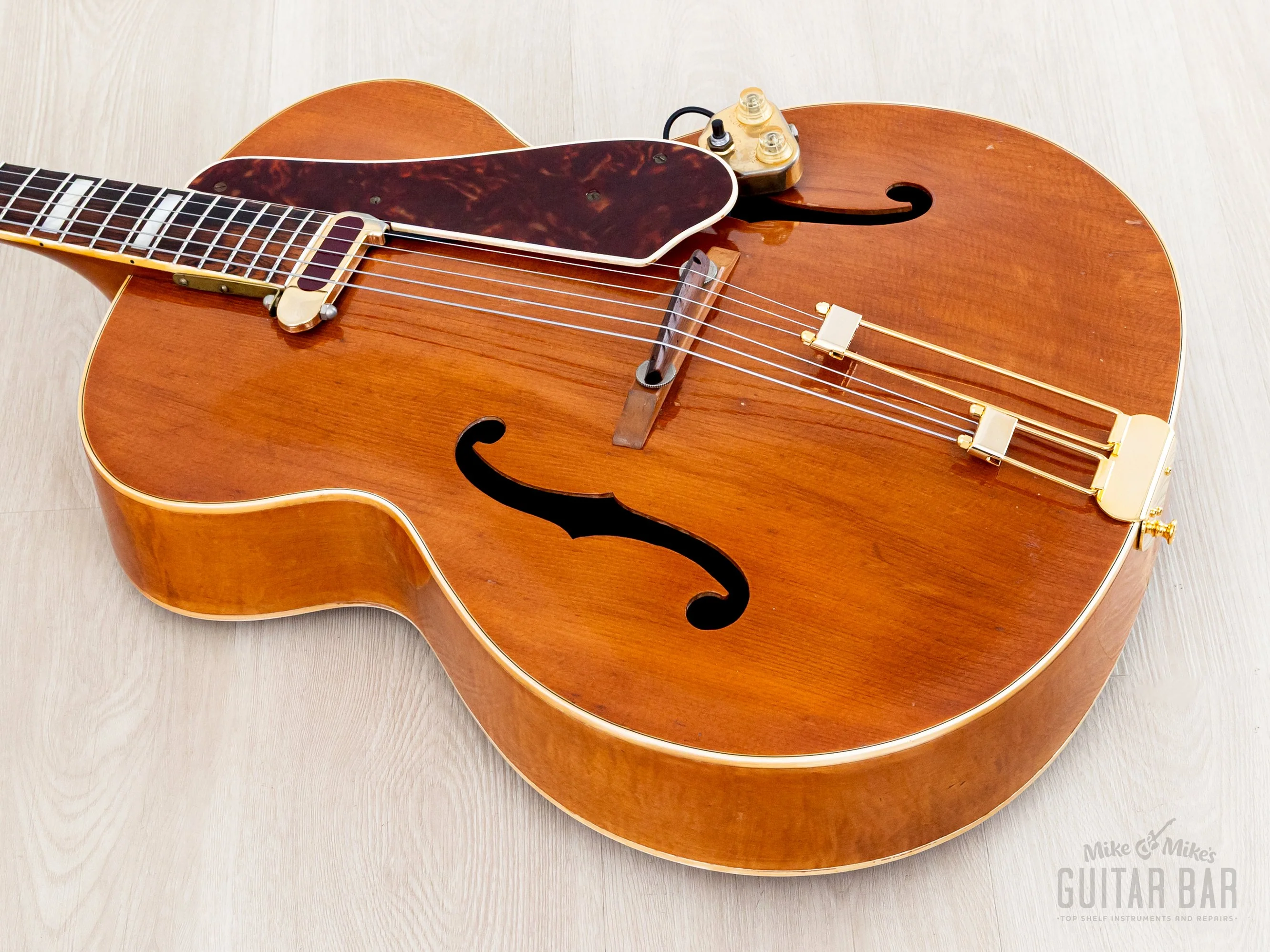 1949 Epiphone Broadway Vintage Archtop Guitar Blonde w/ DeArmond Rythm Chief 1000 Pickup & Case - Image 12