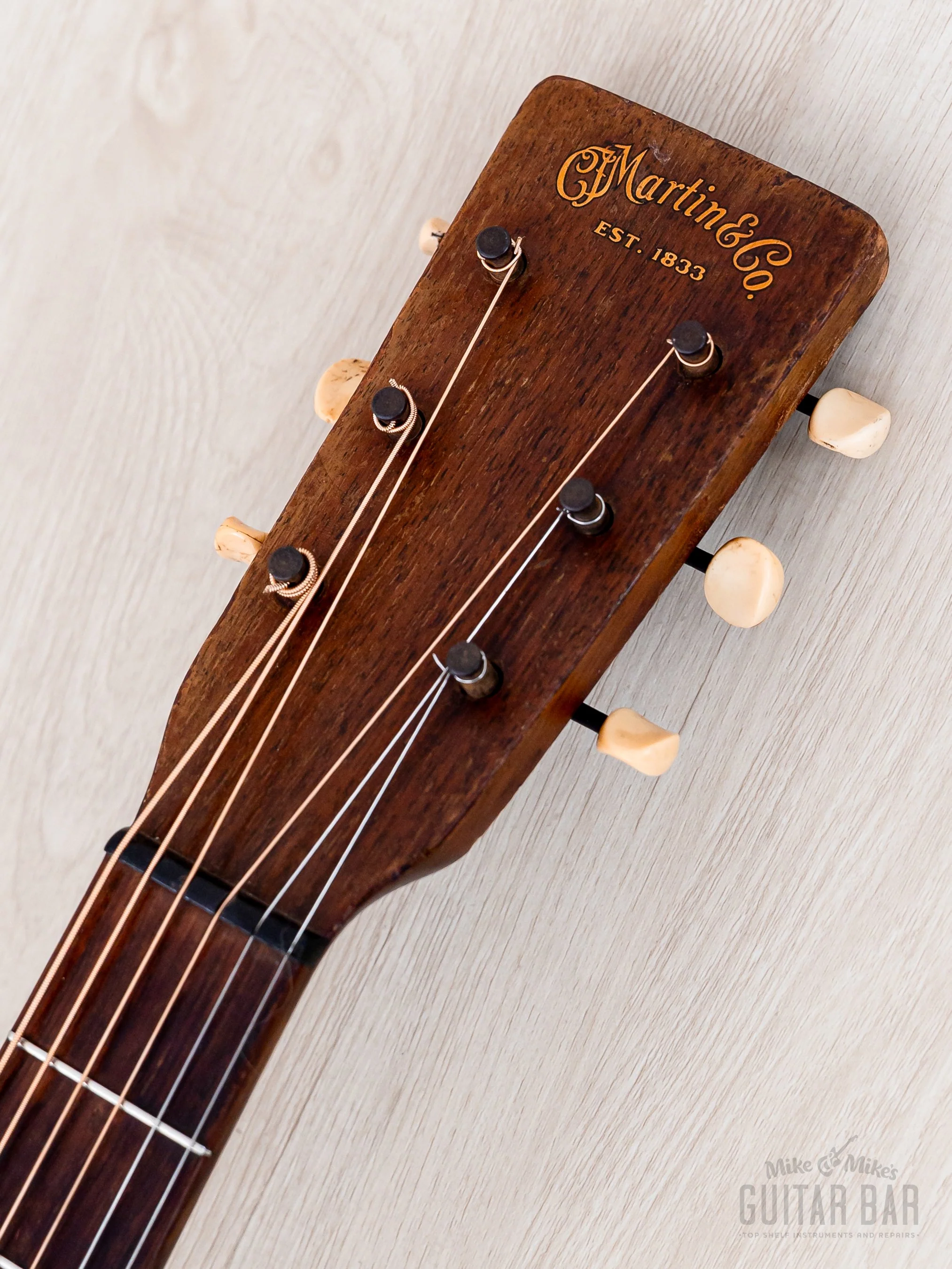 1943 Martin 0-15 Wartime Mahogany-Topped Vintage Acoustic Guitar w/ Case - Image 4