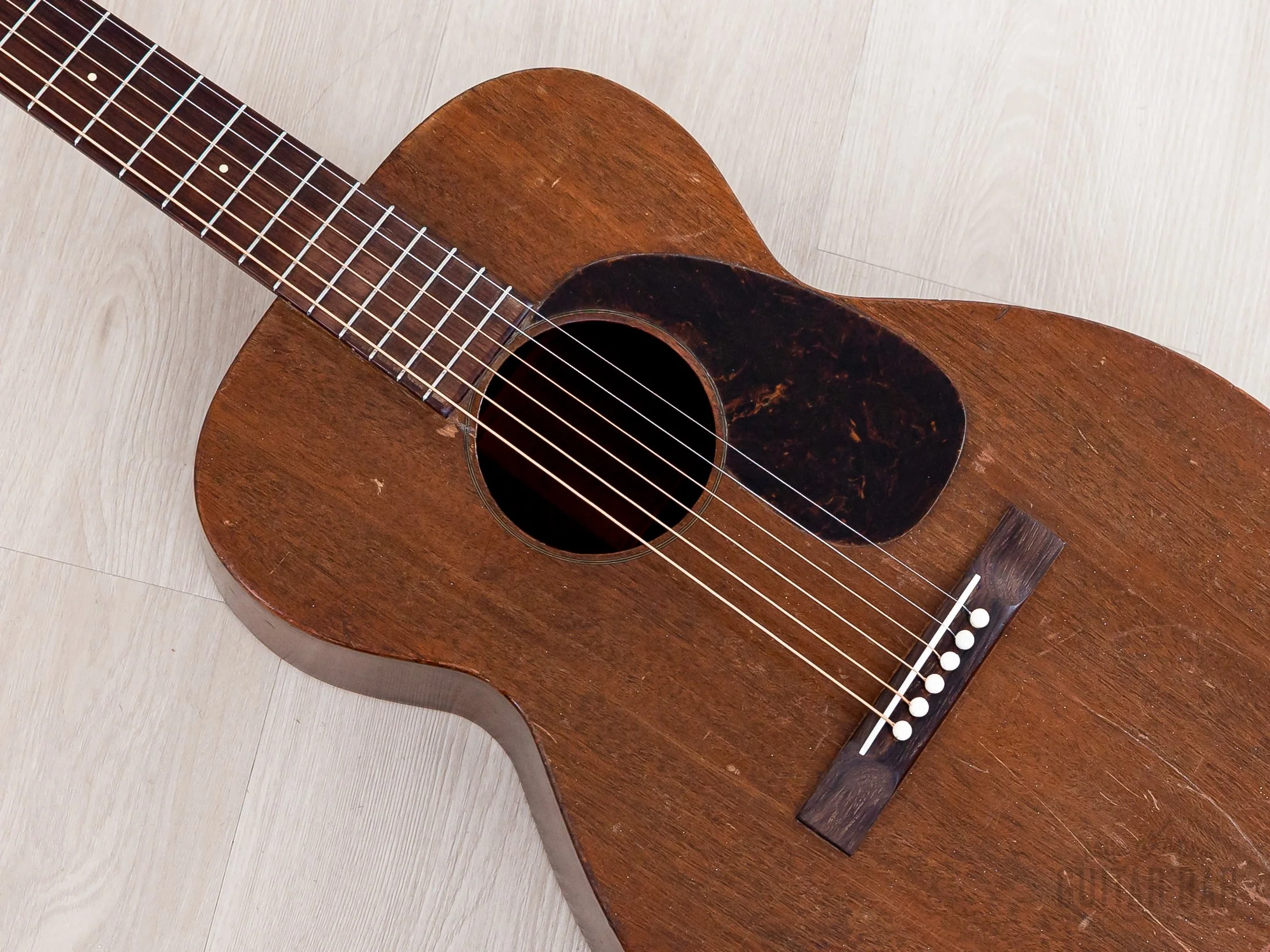 1943 Martin 0-15 Wartime Mahogany-Topped Vintage Acoustic Guitar w/ Case - Image 8