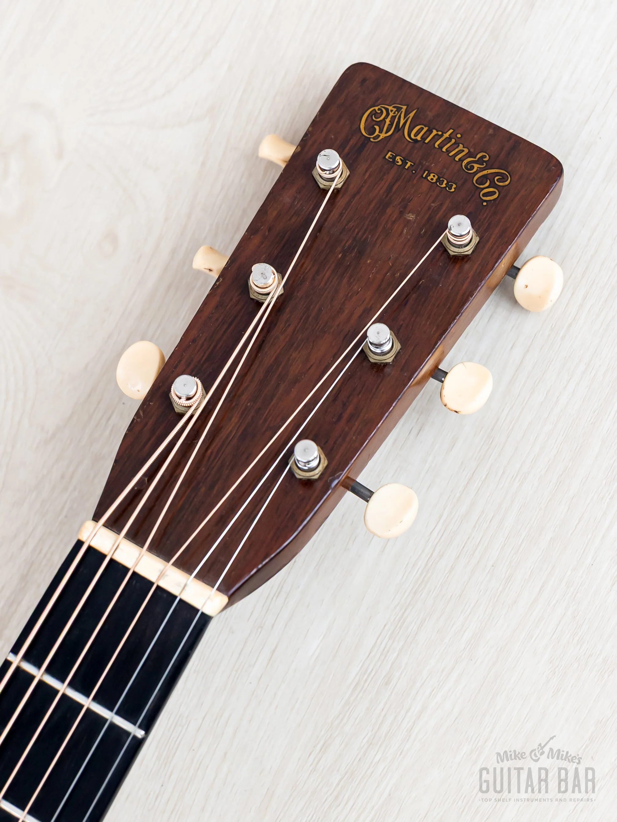 1944 Martin D-28 Wartime Herringbone Vintage Dreadnought Acoustic Guitar w/ Case - Image 4
