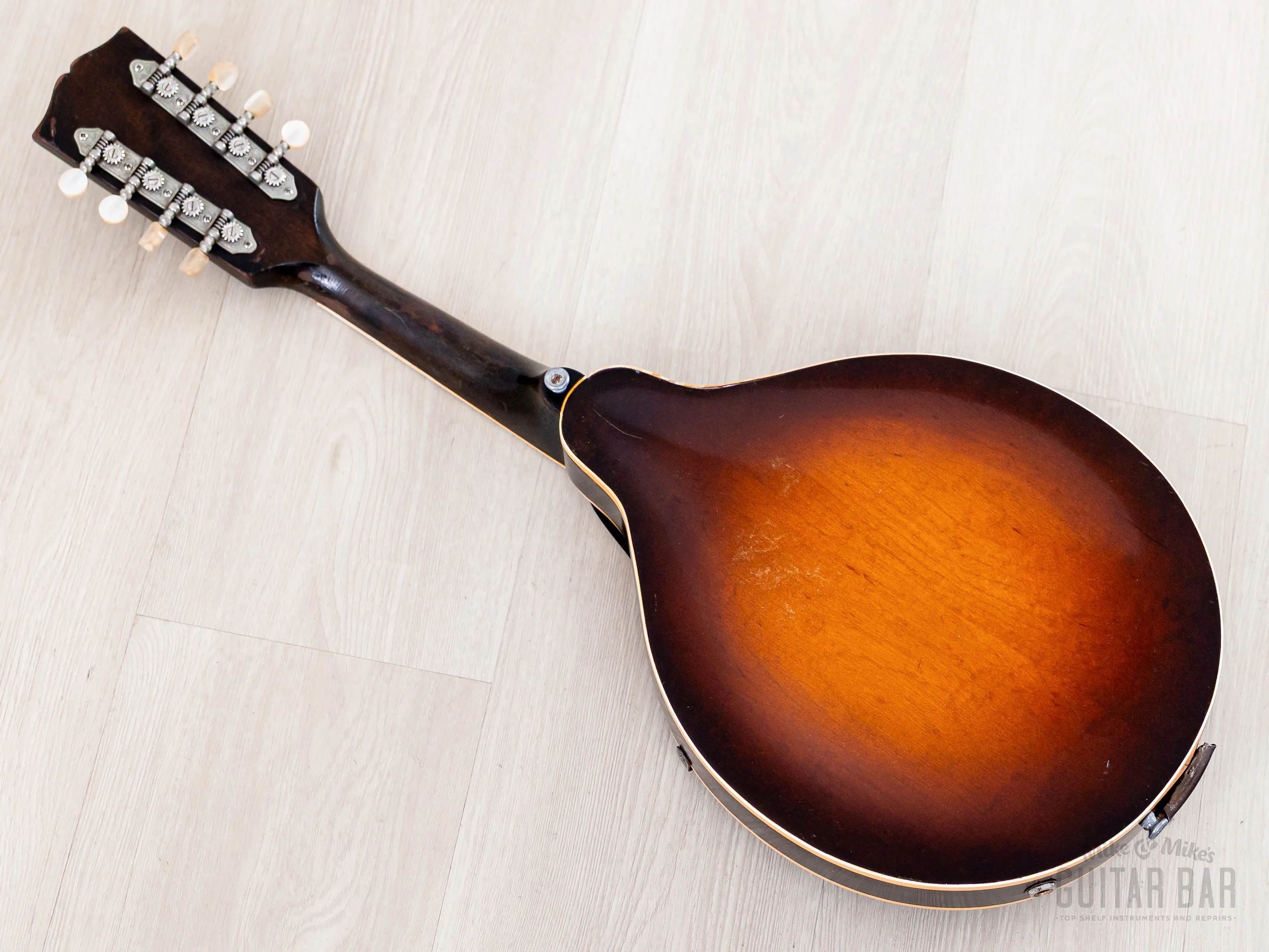 1948 Gibson EM-150 Vintage A-Style Electric Mandolin Sunburst w/ P-90, Case - Image 13