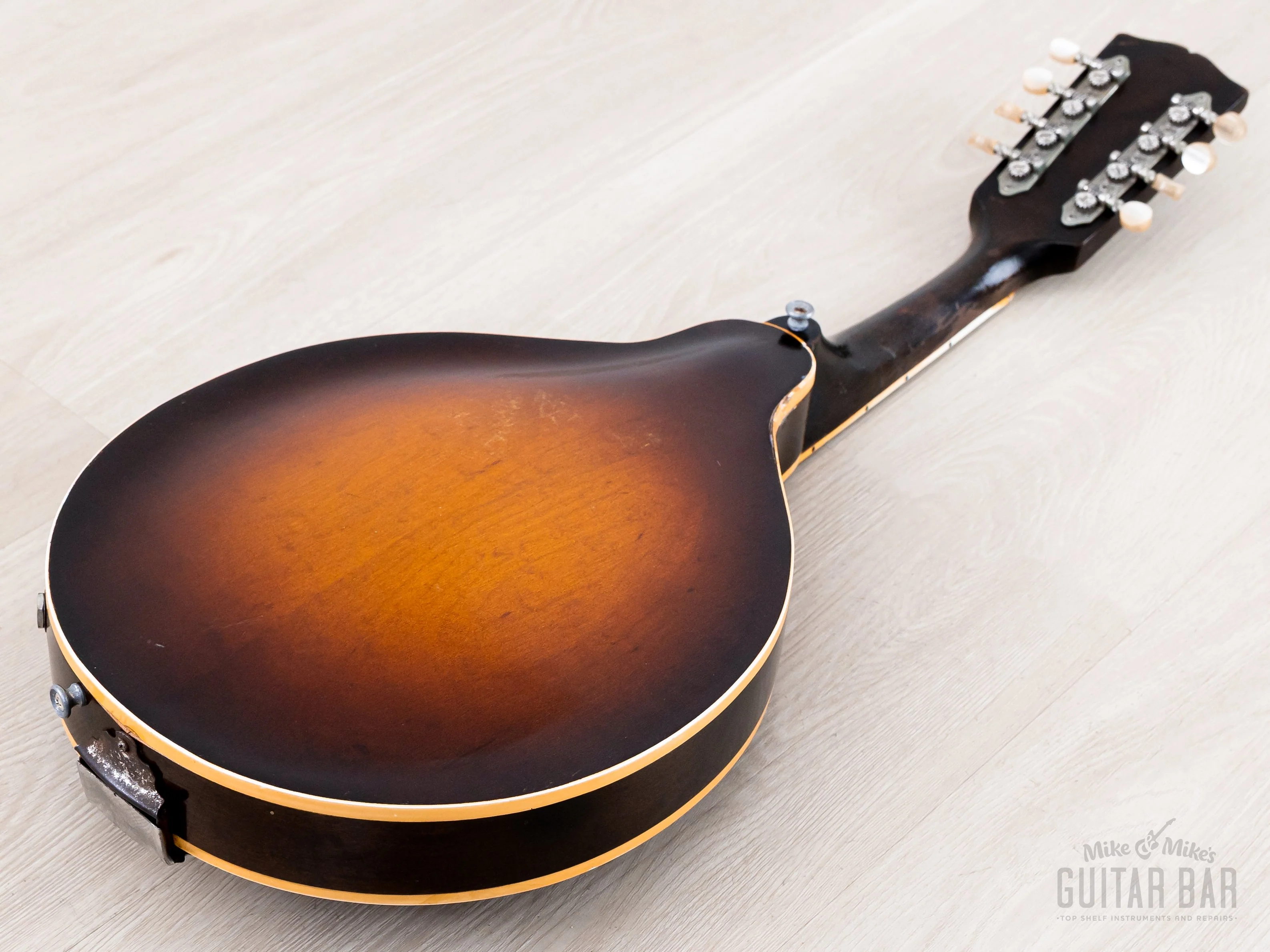1948 Gibson EM-150 Vintage A-Style Electric Mandolin Sunburst w/ P-90, Case - Image 14