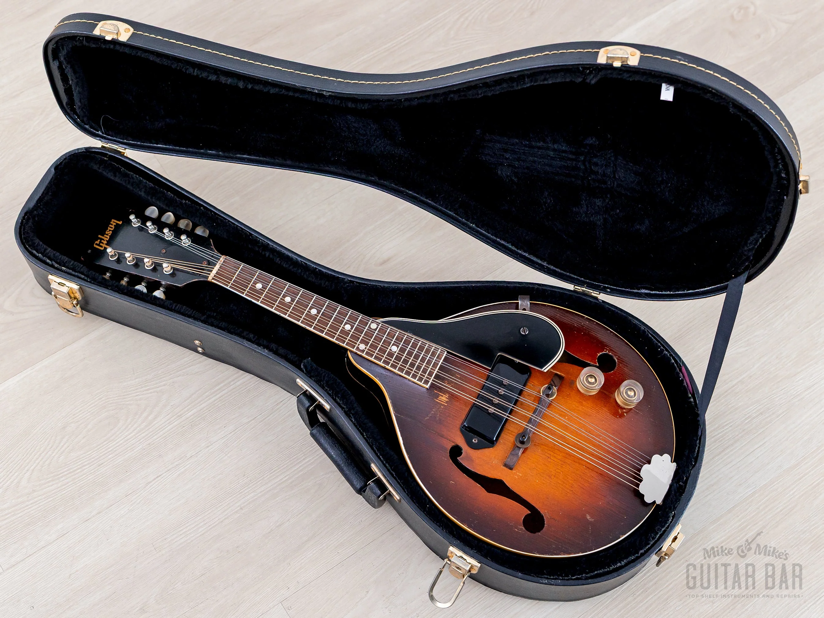 1948 Gibson EM-150 Vintage A-Style Electric Mandolin Sunburst w/ P-90, Case - Image 18