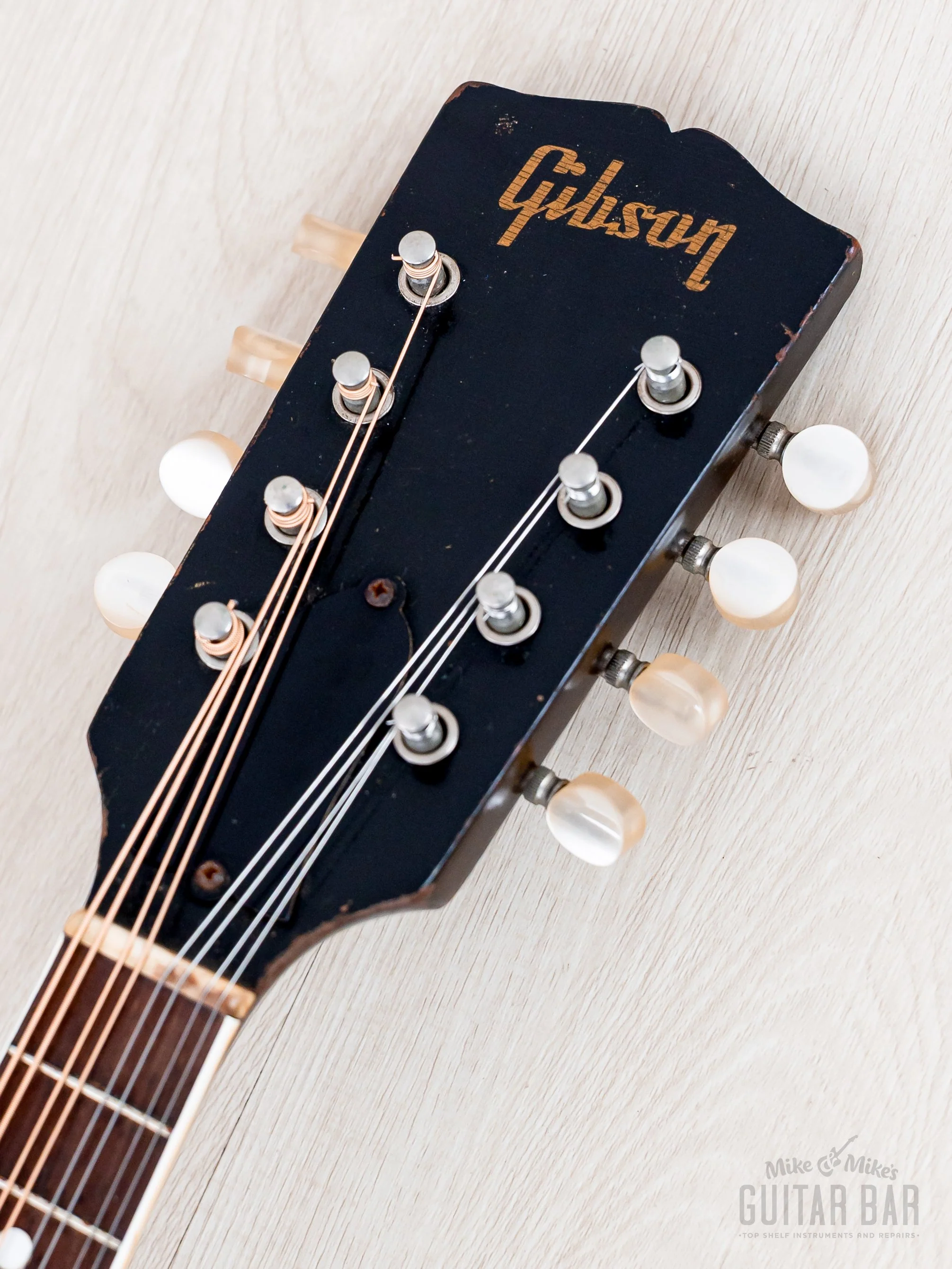 1948 Gibson EM-150 Vintage A-Style Electric Mandolin Sunburst w/ P-90, Case - Image 4