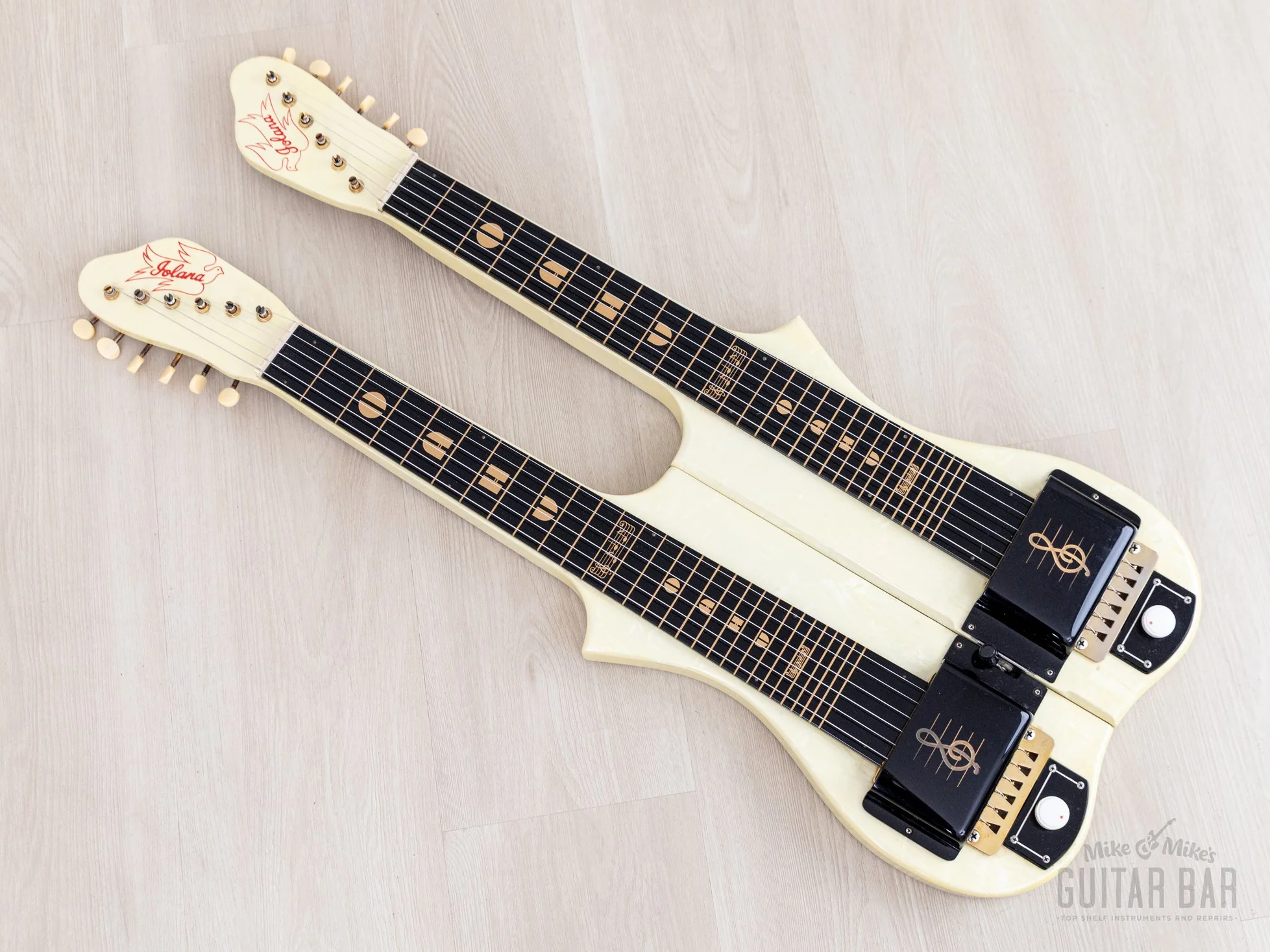 1950 Oahu Iolana Double Neck Valco-Made Lap Steel w/ 403K "Dolores" Bandstand Tube Amp 1x12 - Image 9