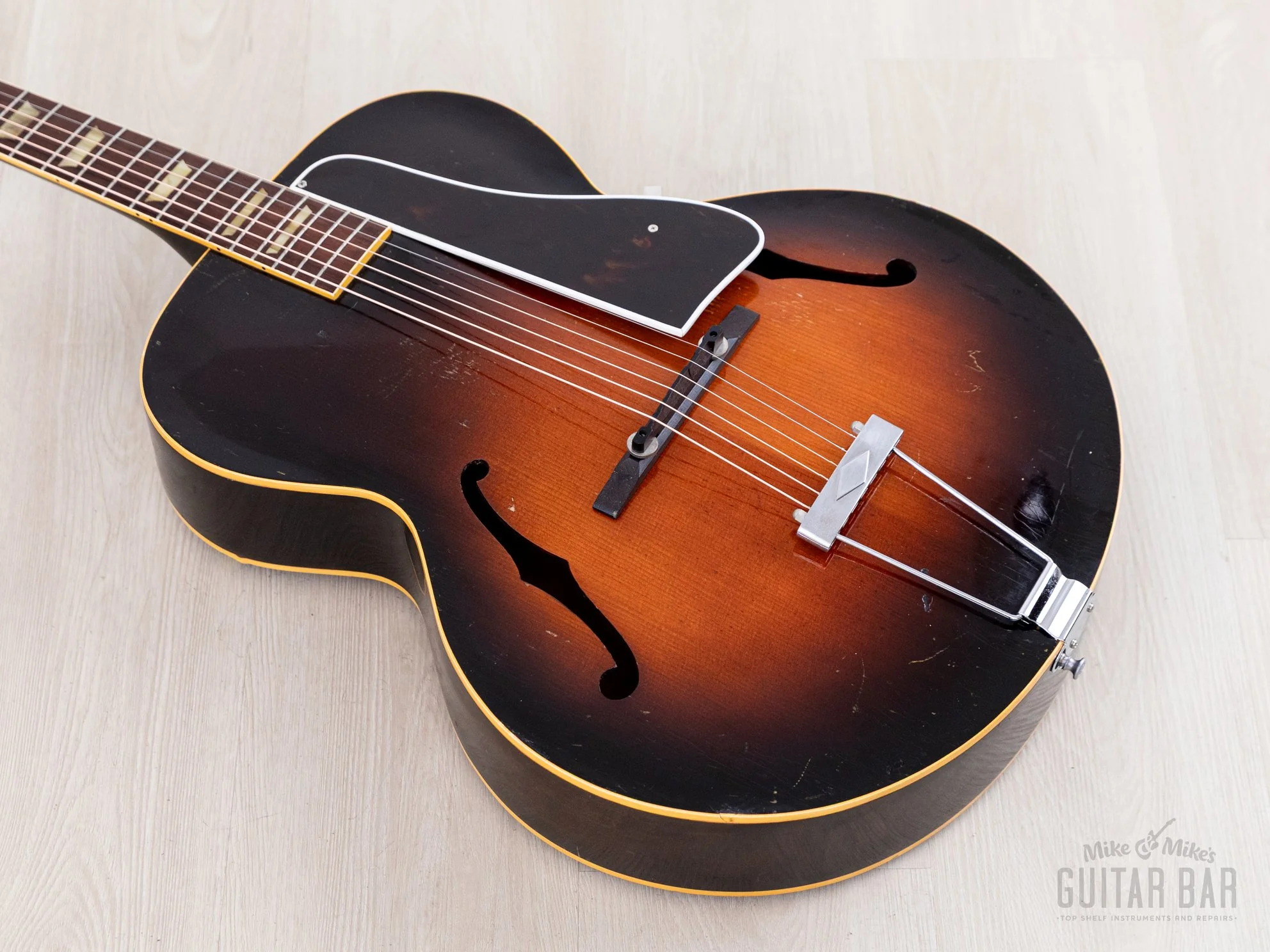 1951 Gibson L-50 Vintage Carved Top Archtop Acoustic Guitar Sunburst w/ Case - Image 14