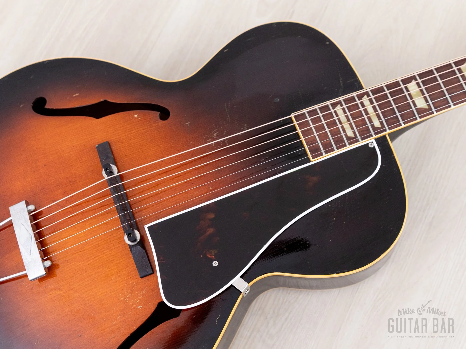 1951 Gibson L-50 Vintage Carved Top Archtop Acoustic Guitar Sunburst w/ Case - Image 8