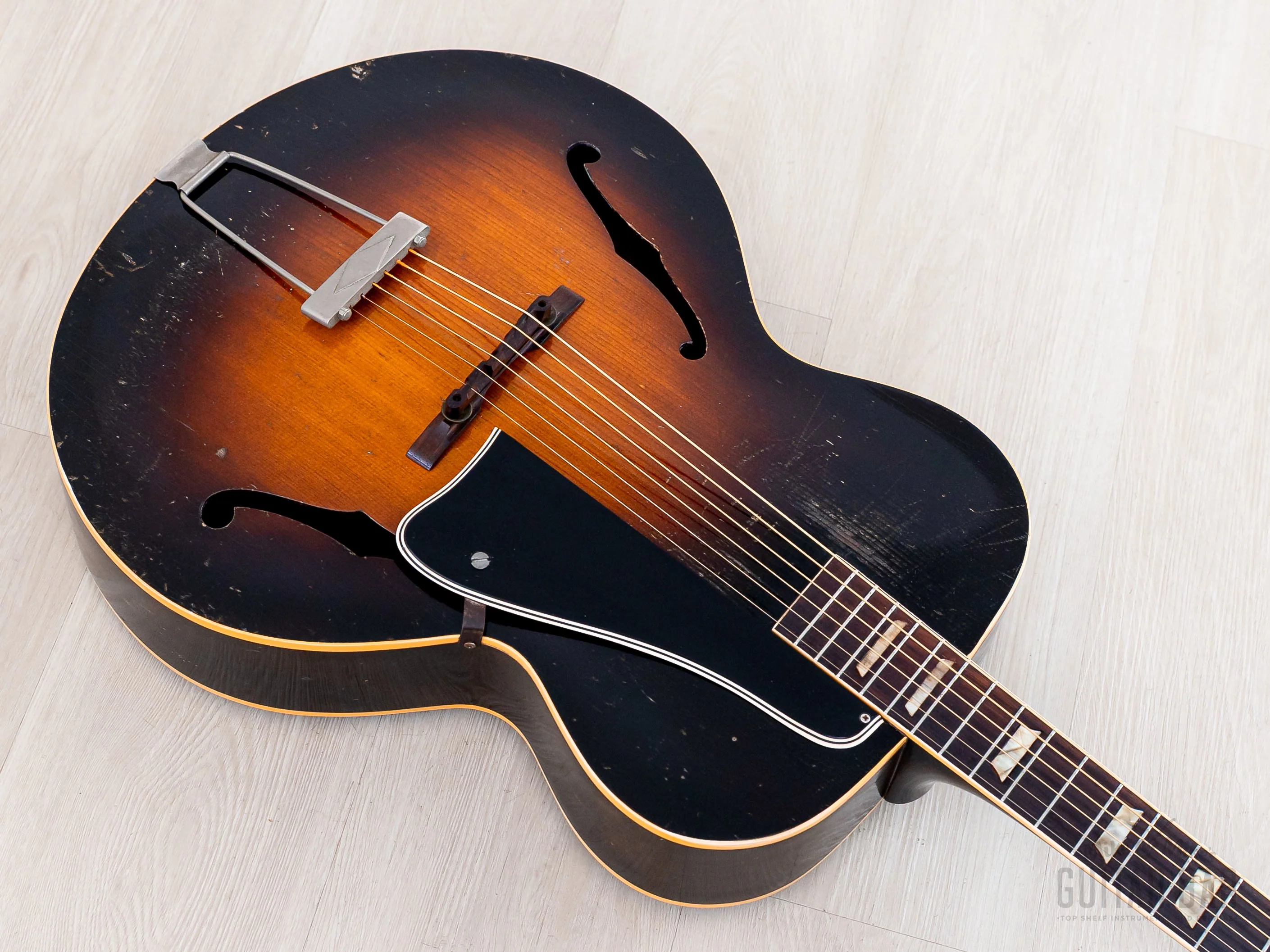 1953 Gibson L-50 Vintage Carved Top Archtop Acoustic Guitar Sunburst w/ Case - Image 10