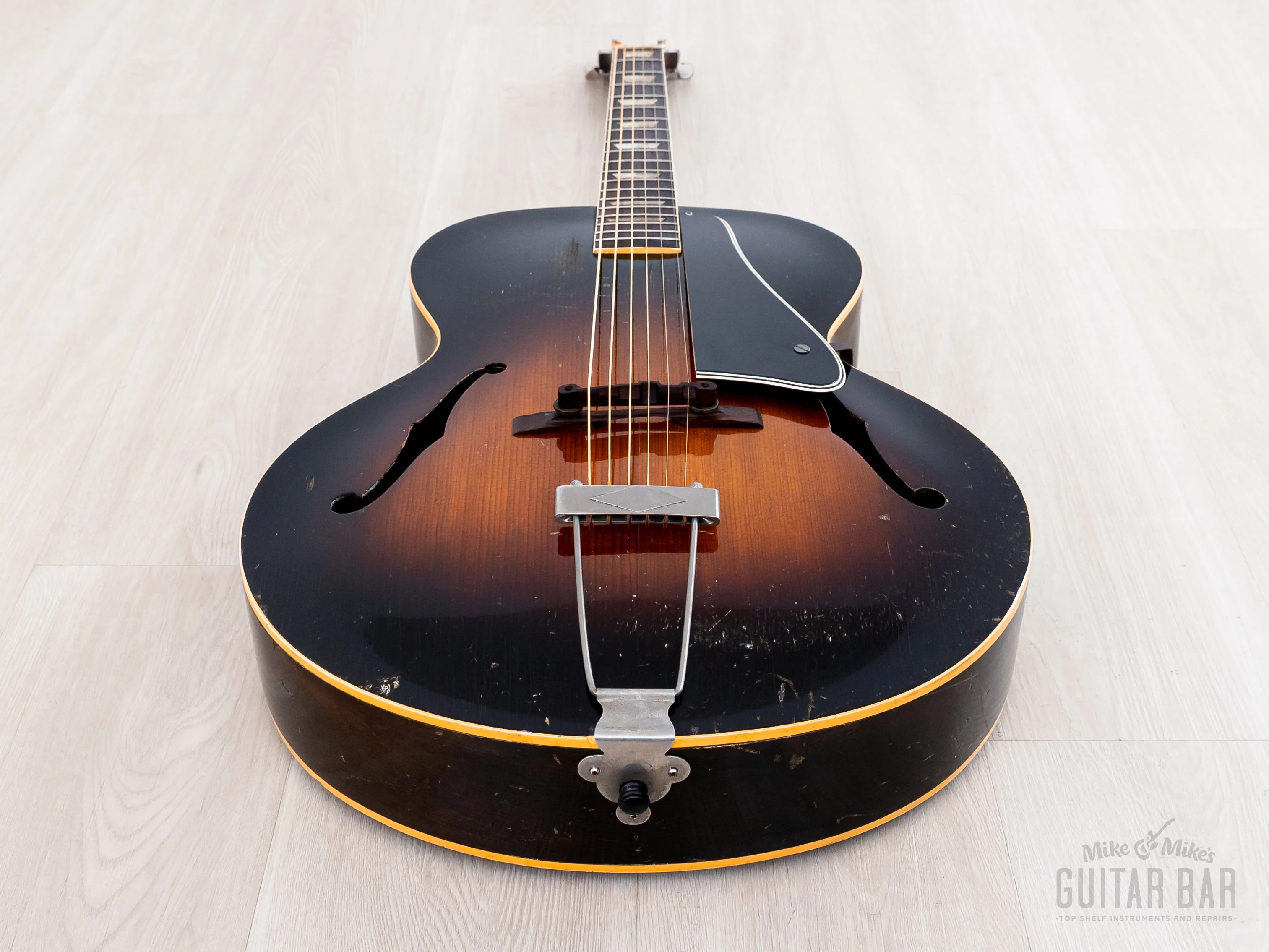 1953 Gibson L-50 Vintage Carved Top Archtop Acoustic Guitar Sunburst w/ Case - Image 12