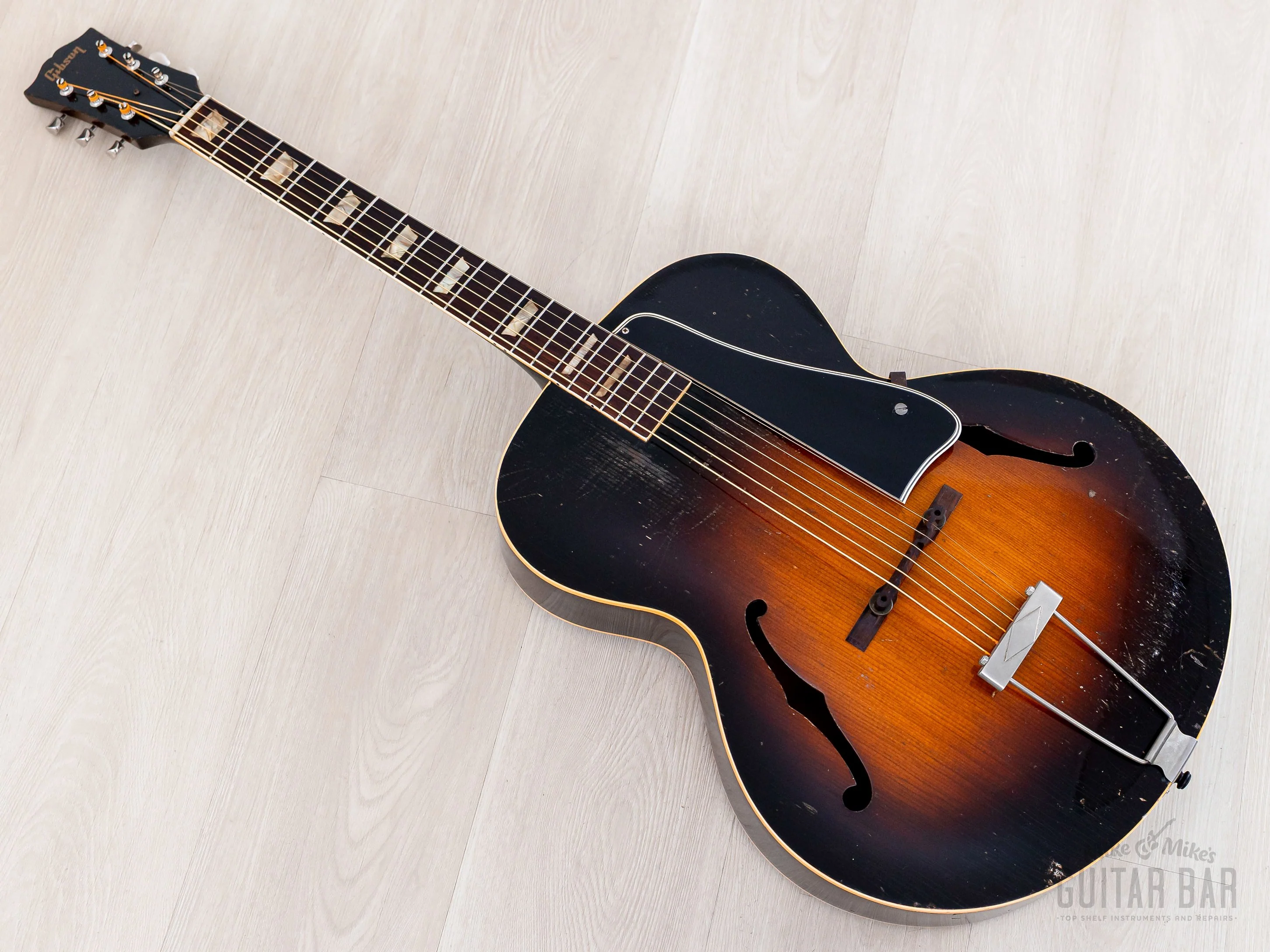 1953 Gibson L-50 Vintage Carved Top Archtop Acoustic Guitar Sunburst w/ Case - Image 13