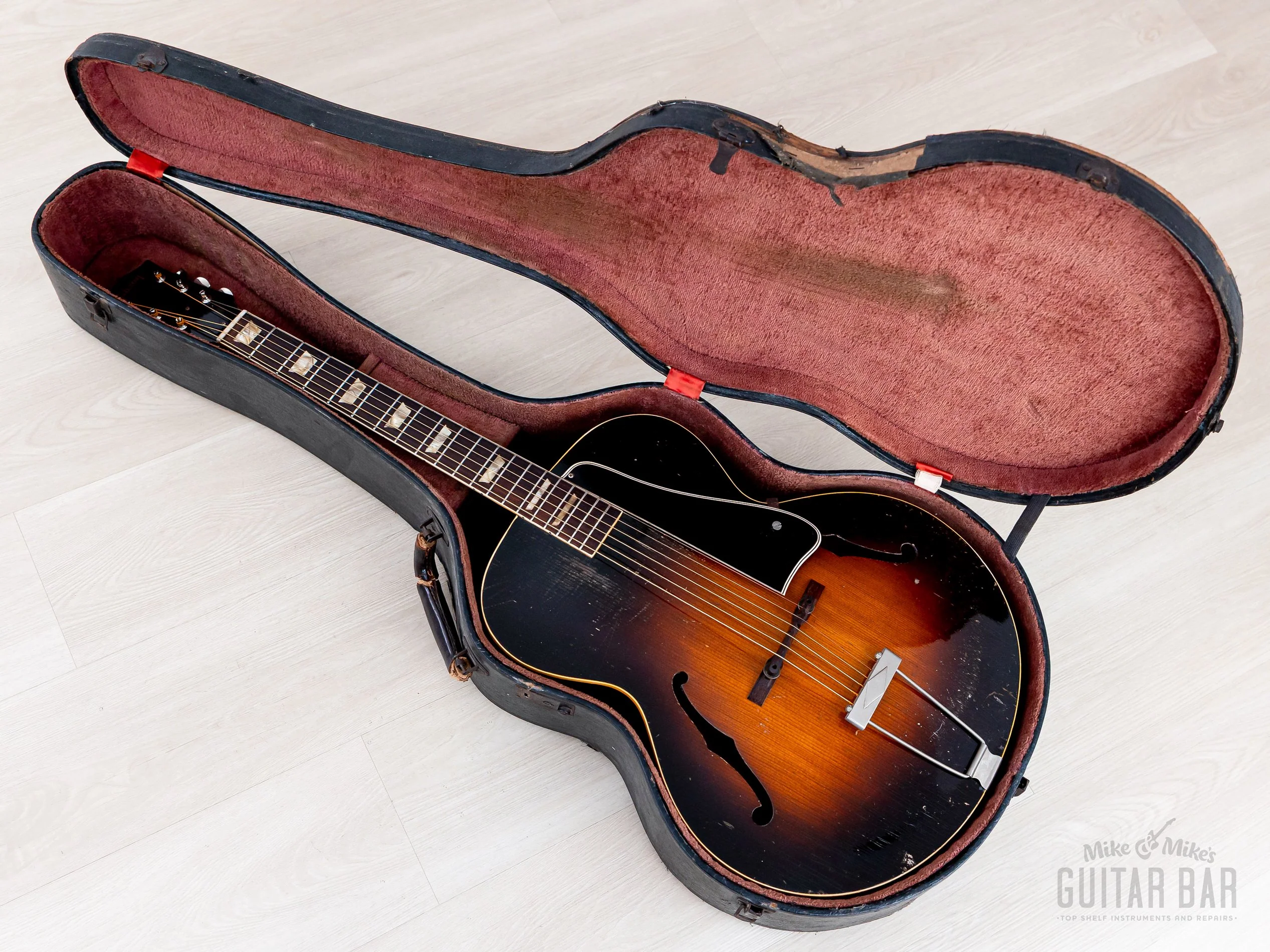 1953 Gibson L-50 Vintage Carved Top Archtop Acoustic Guitar Sunburst w/ Case - Image 17