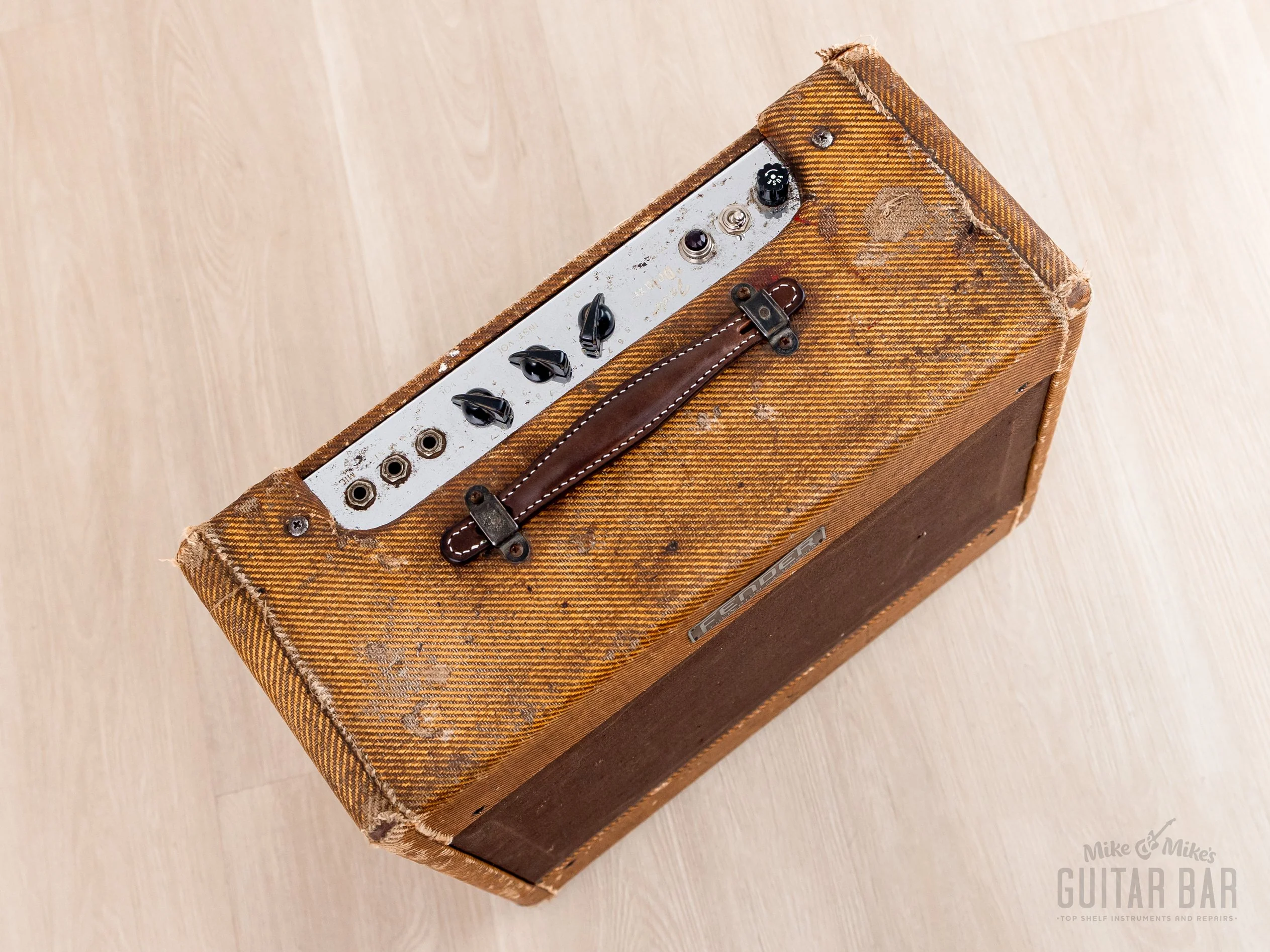 1954 Fender Tweed Deluxe 5D3 Wide Panel Vintage Tube Amp 1x12 w/ Jensen P12R - Image 3