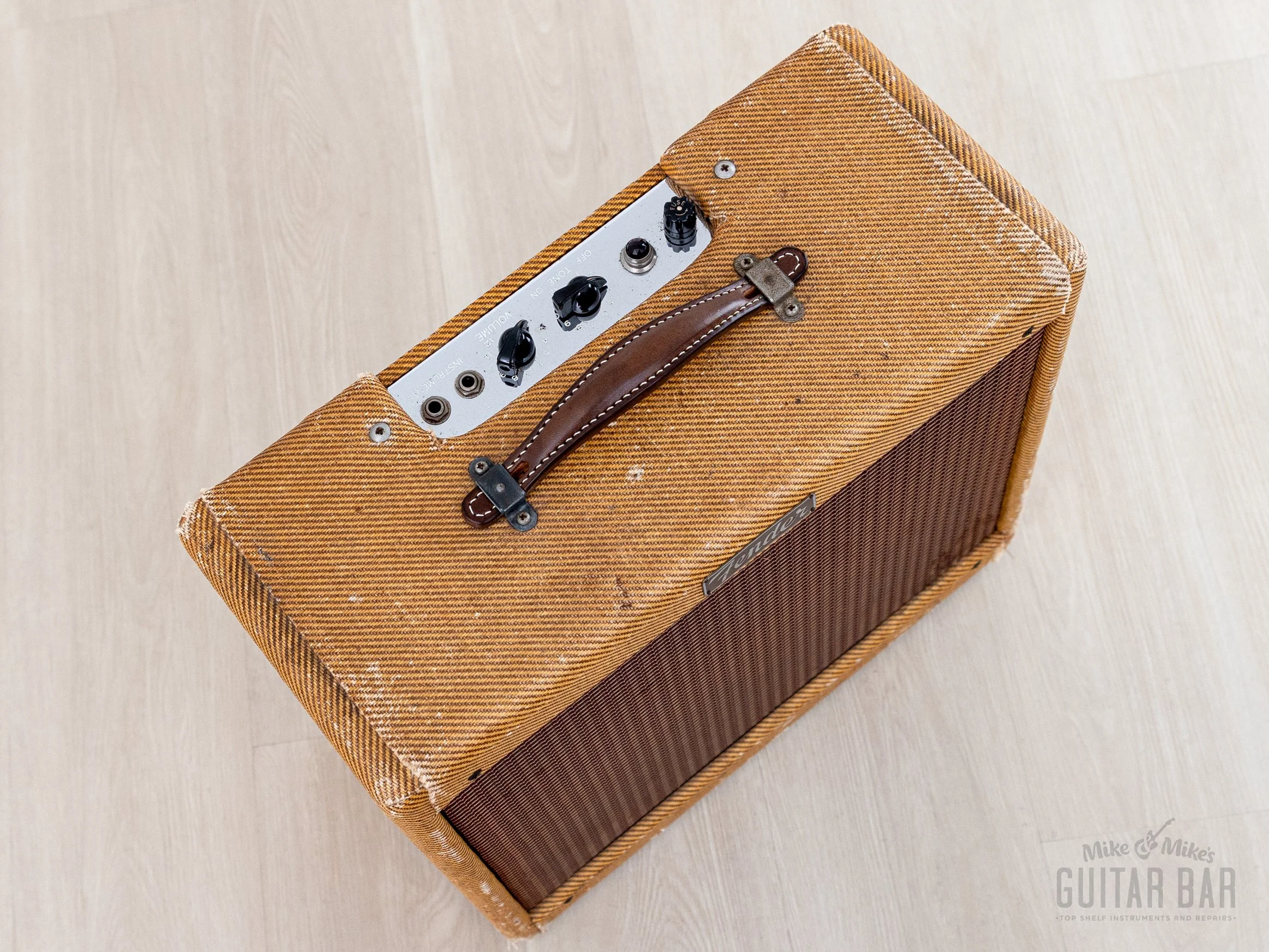 1955 Fender Princeton Tweed Vintage Tube Amp Narrow Panel Big Box 5F2 Circuit w/ Jensen - Image 3