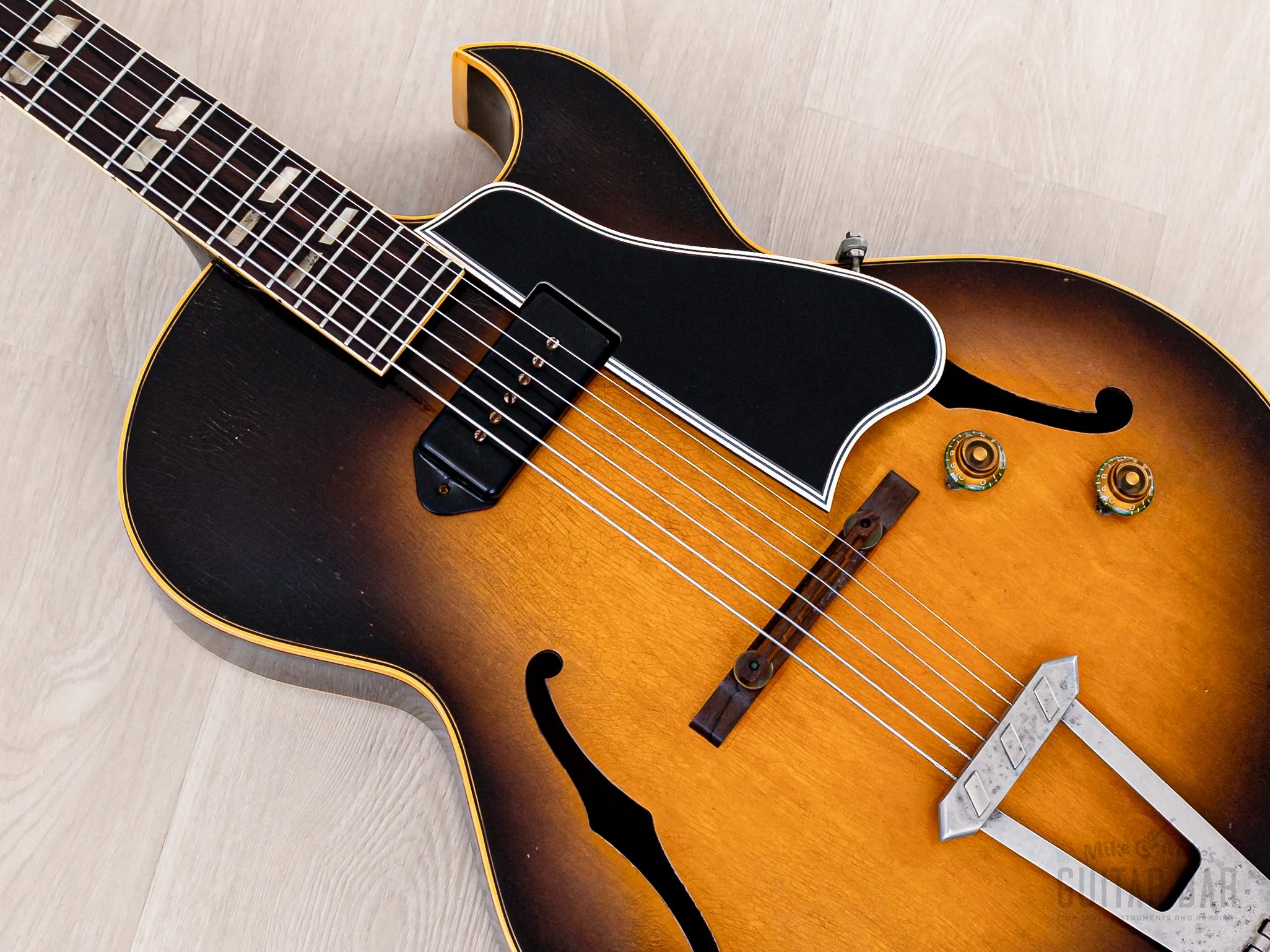 1956 Gibson ES-175 Vintage Archtop Electric Guitar Sunburst w/ P-90, Case - Image 8