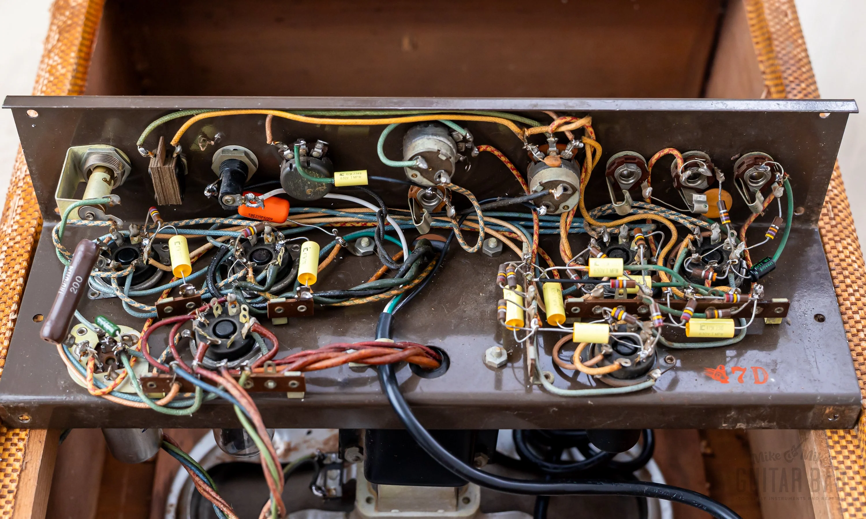 1956 Gretsch Electromatic Twin Model 6161 Vintage Tweed Amp Valco-Made w/ 6x11 Speakers, Serviced - Image 15