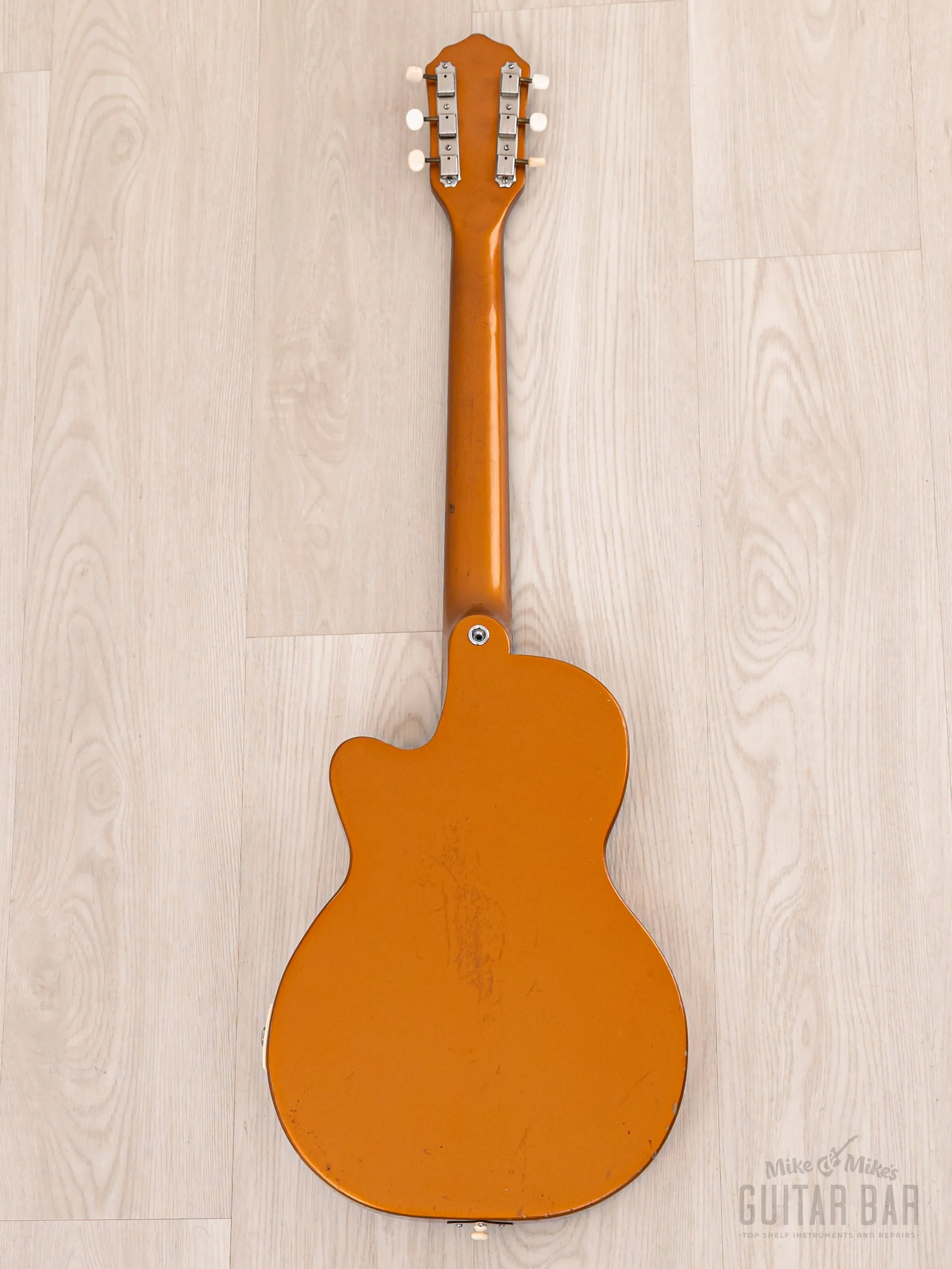 1957 Kay K142 Vintage Neck Through Electric Guitar Copper, 100% Original w/ Case - Image 3