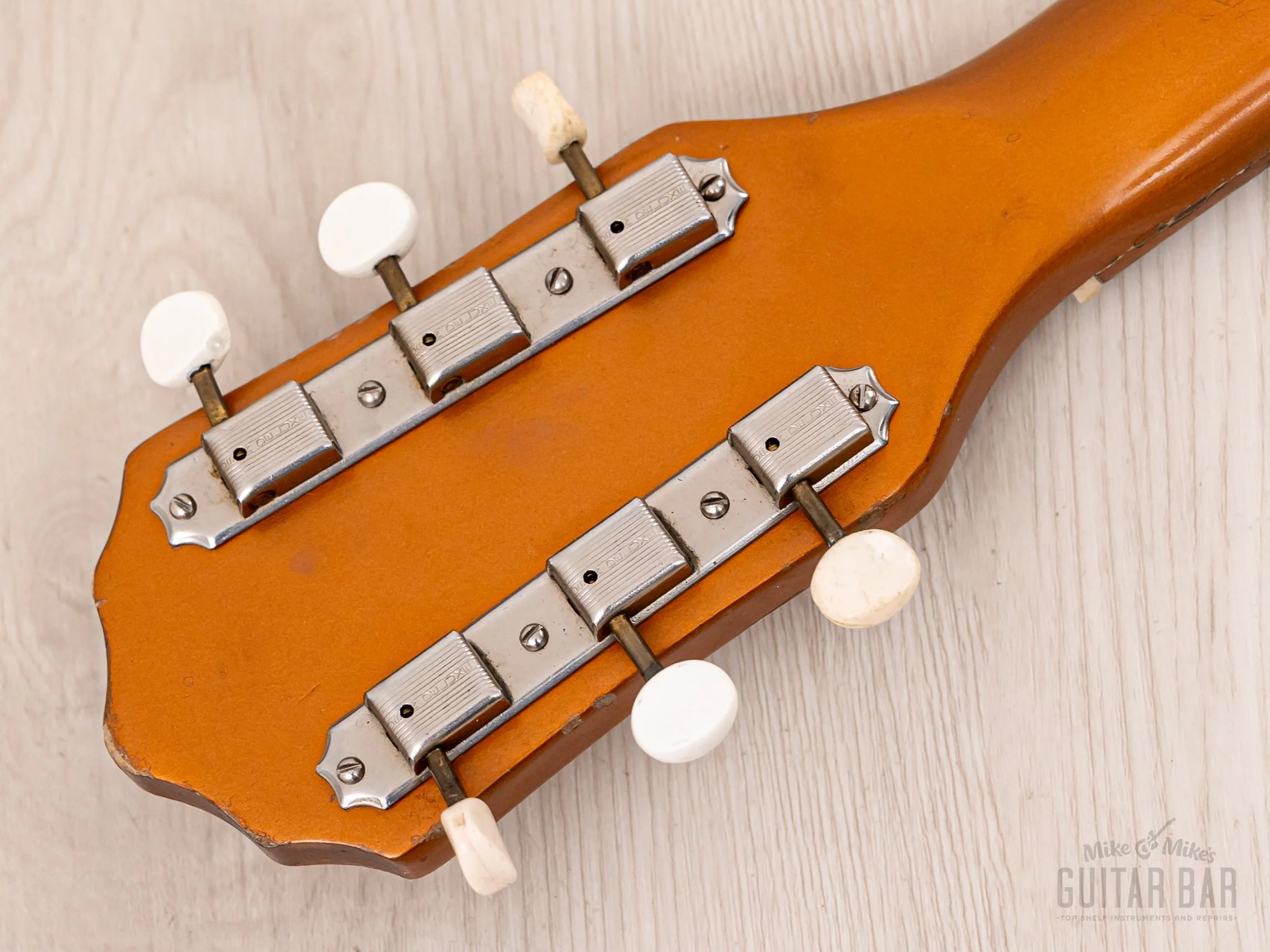1957 Kay K142 Vintage Neck Through Electric Guitar Copper, 100% Original w/ Case - Image 5