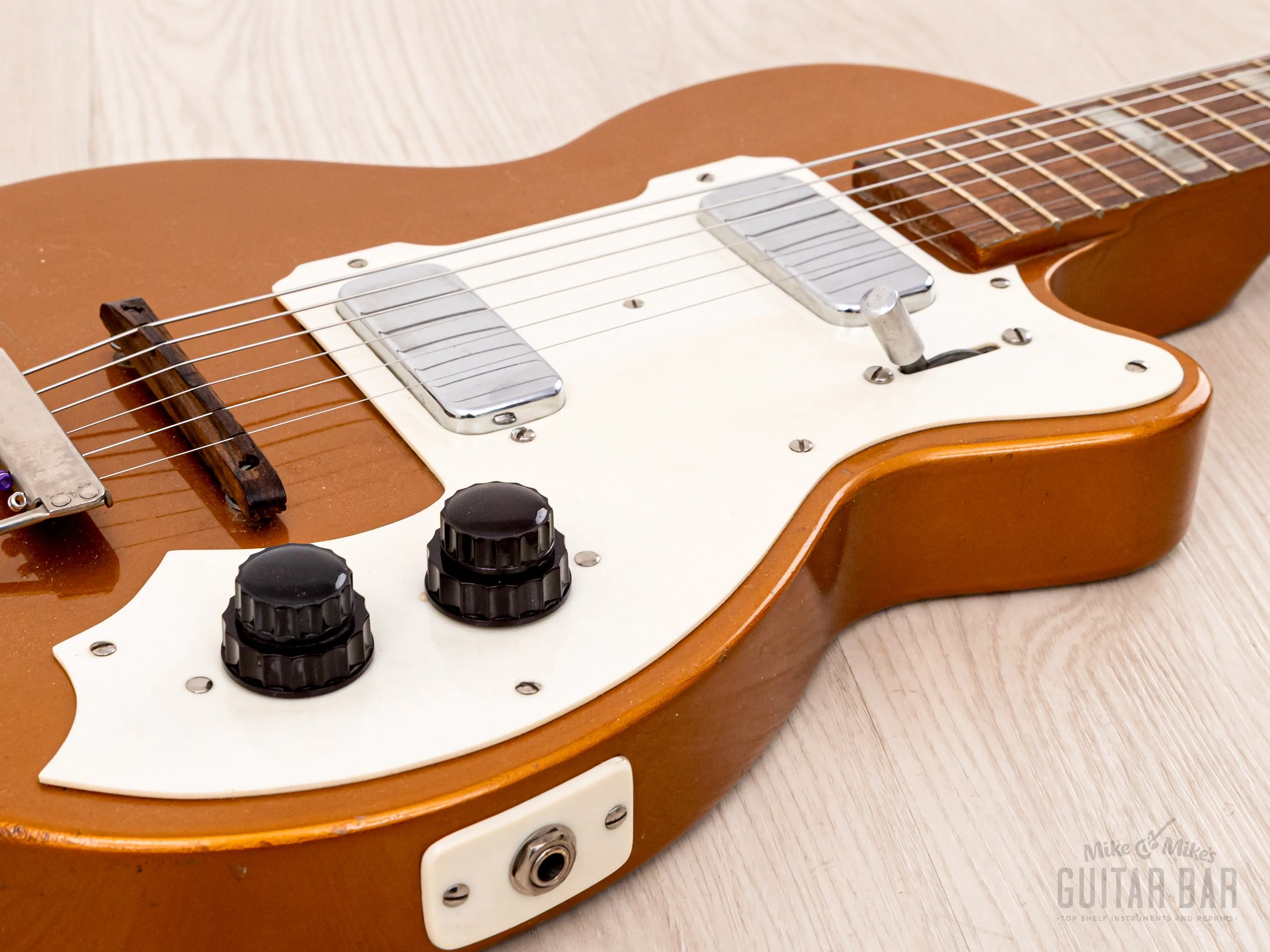 1957 Kay K142 Vintage Neck Through Electric Guitar Copper, 100% Original w/ Case - Image 6