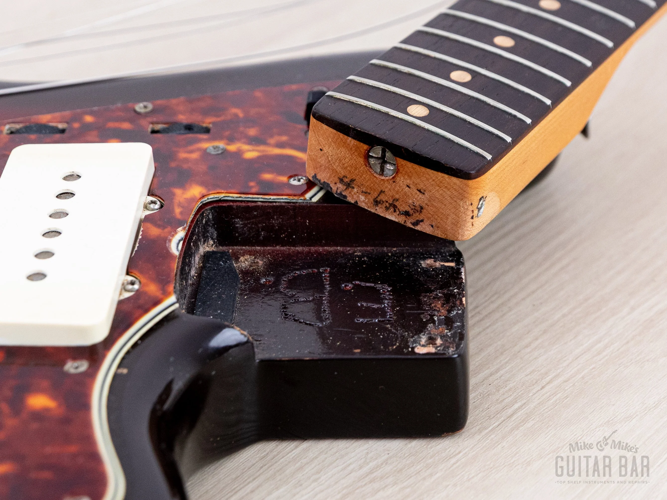 1958/1961 Fender Jazzmaster Employee Build Vintage Pre-CBS Offset Guitar Sunburst 100% Original w/ Case, Hangtag - Image 17
