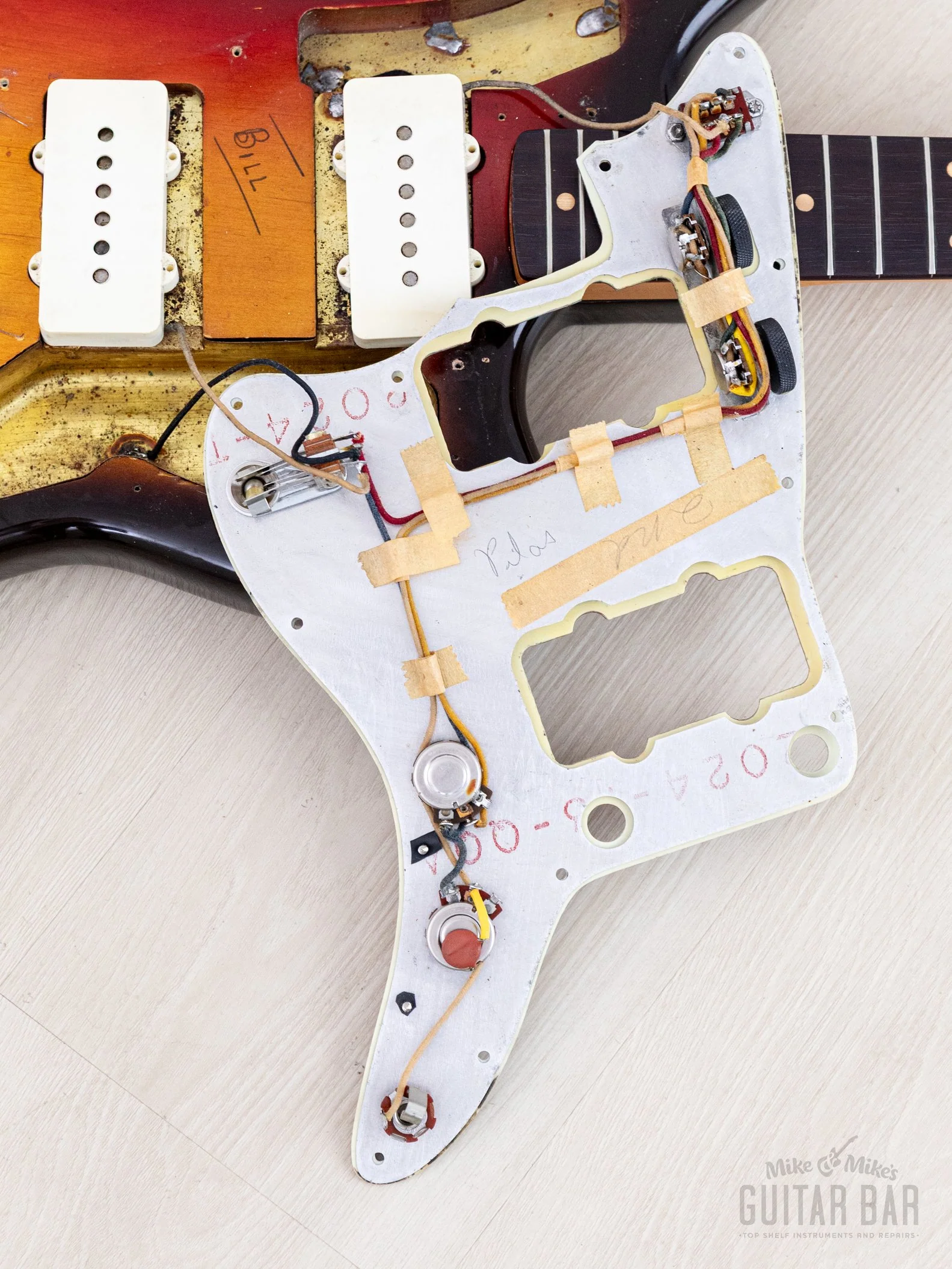 1958/1961 Fender Jazzmaster Employee Build Vintage Pre-CBS Offset Guitar Sunburst 100% Original w/ Case, Hangtag - Image 21