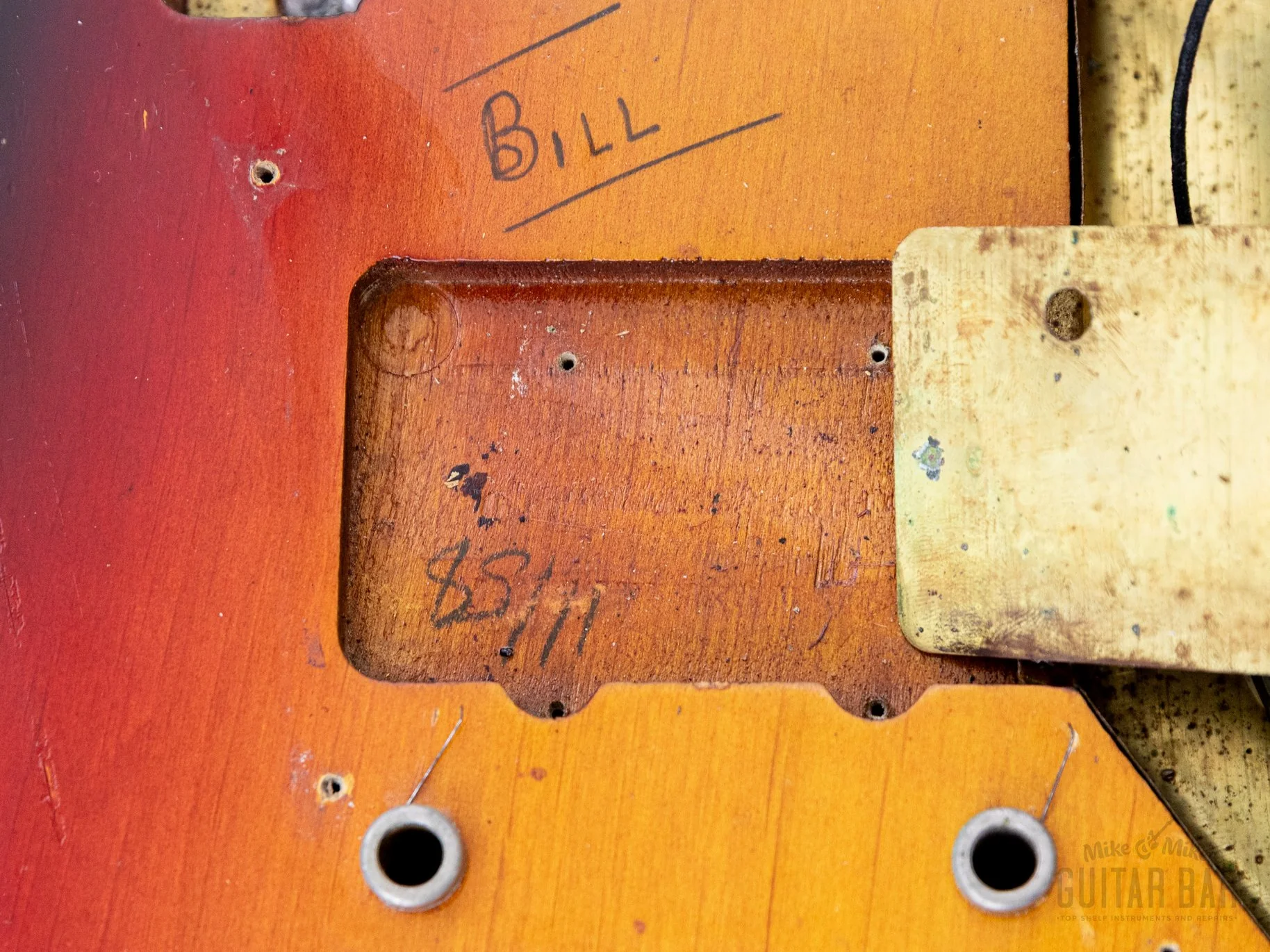 1958/1961 Fender Jazzmaster Employee Build Vintage Pre-CBS Offset Guitar Sunburst 100% Original w/ Case, Hangtag - Image 22