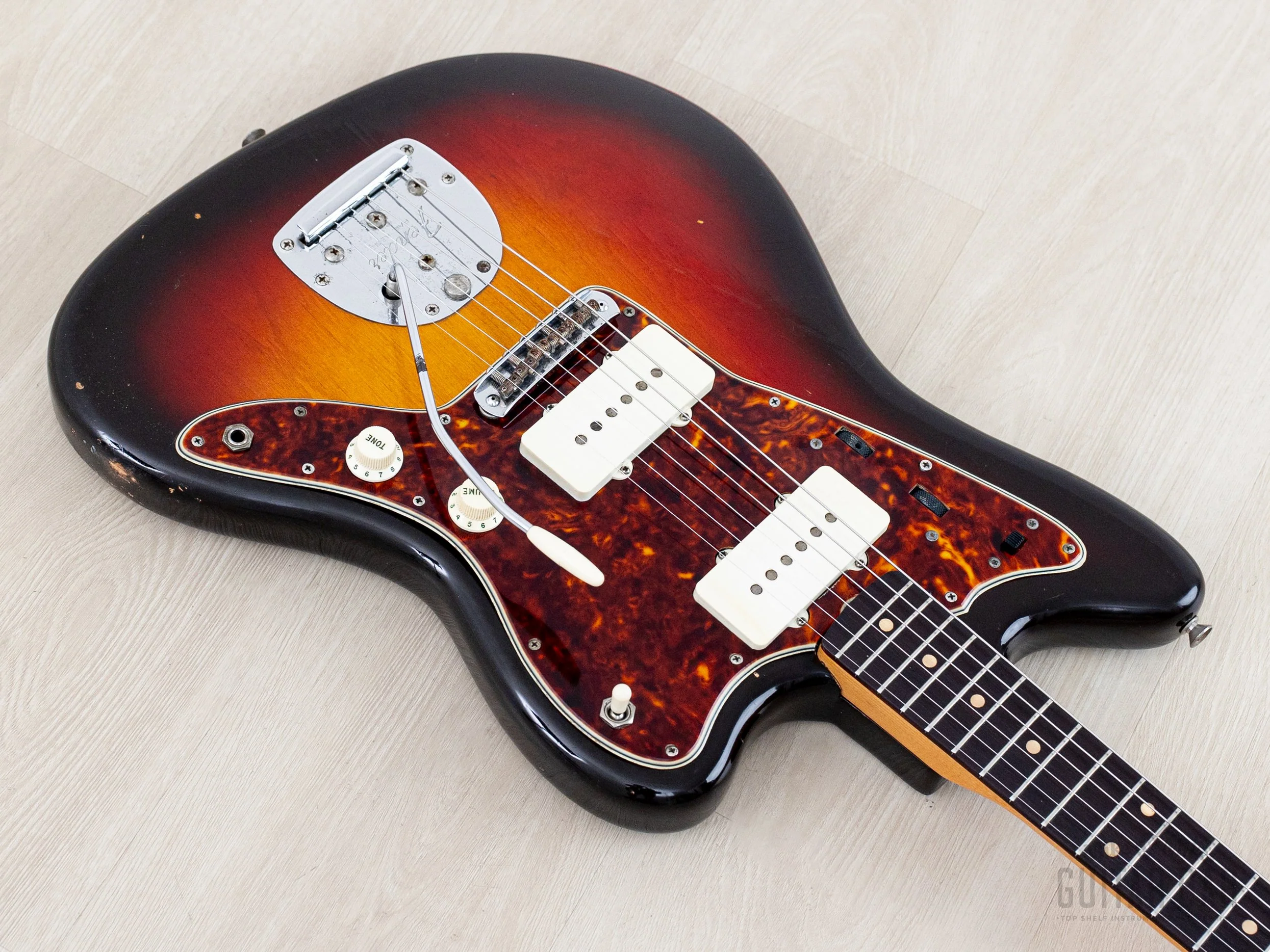 1958/1961 Fender Jazzmaster Employee Build Vintage Pre-CBS Offset Guitar Sunburst 100% Original w/ Case, Hangtag - Image 9