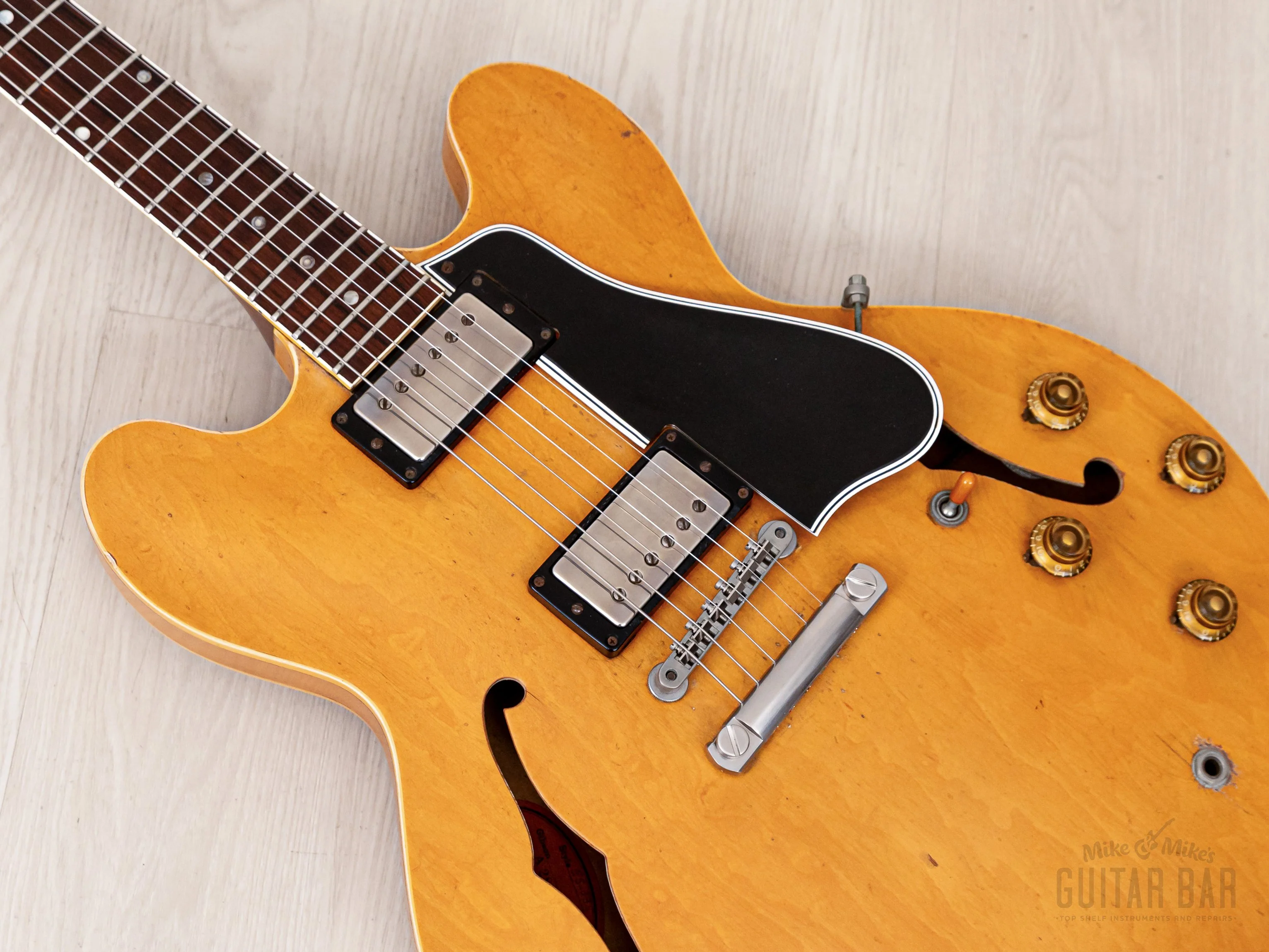 1958 Gibson ES-335 TDN Vintage Semi-Hollow Blonde Thin Top w/ PAFs, Case - Image 10