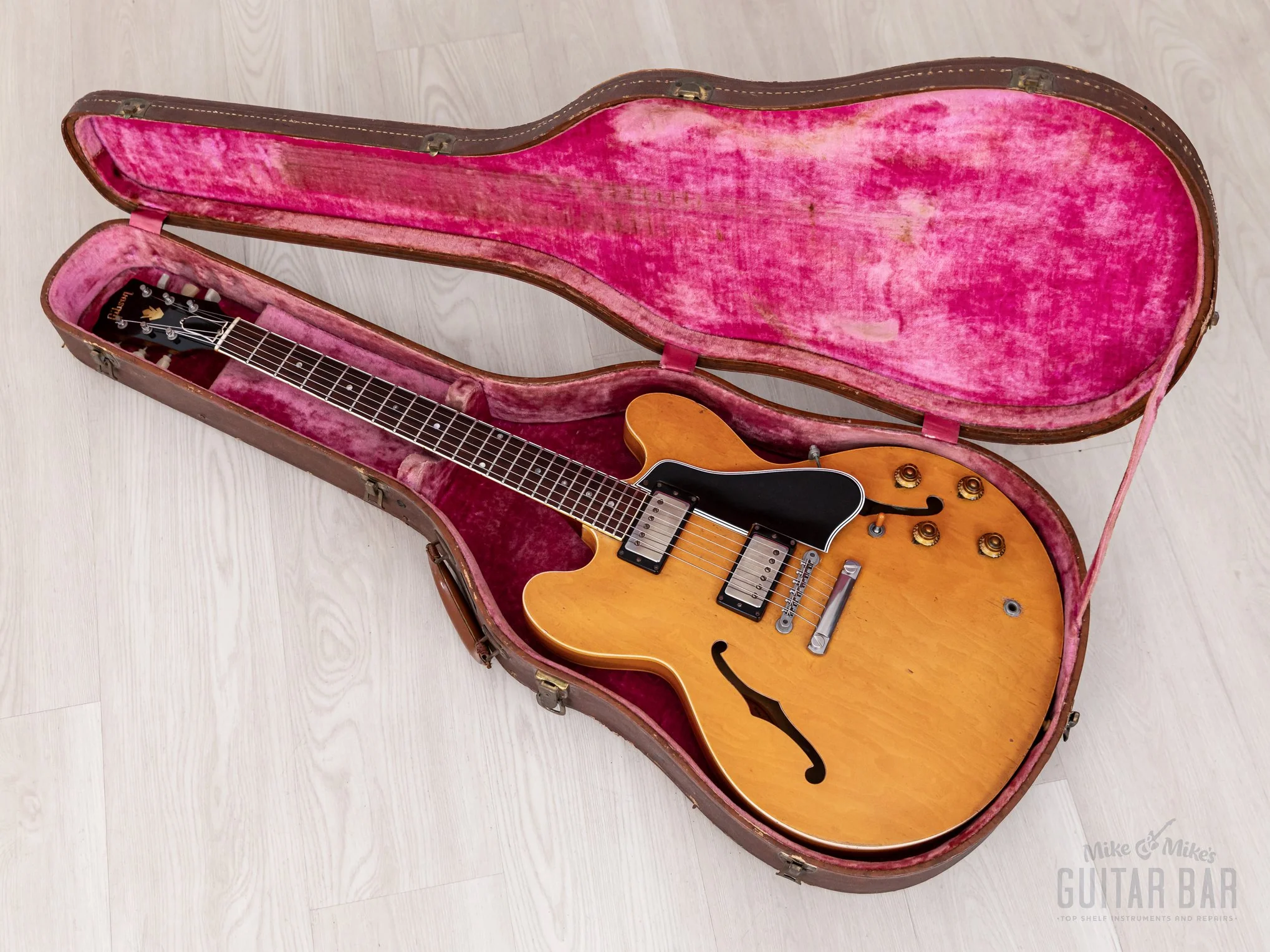 1958 Gibson ES-335 TDN Vintage Semi-Hollow Blonde Thin Top w/ PAFs, Case - Image 24