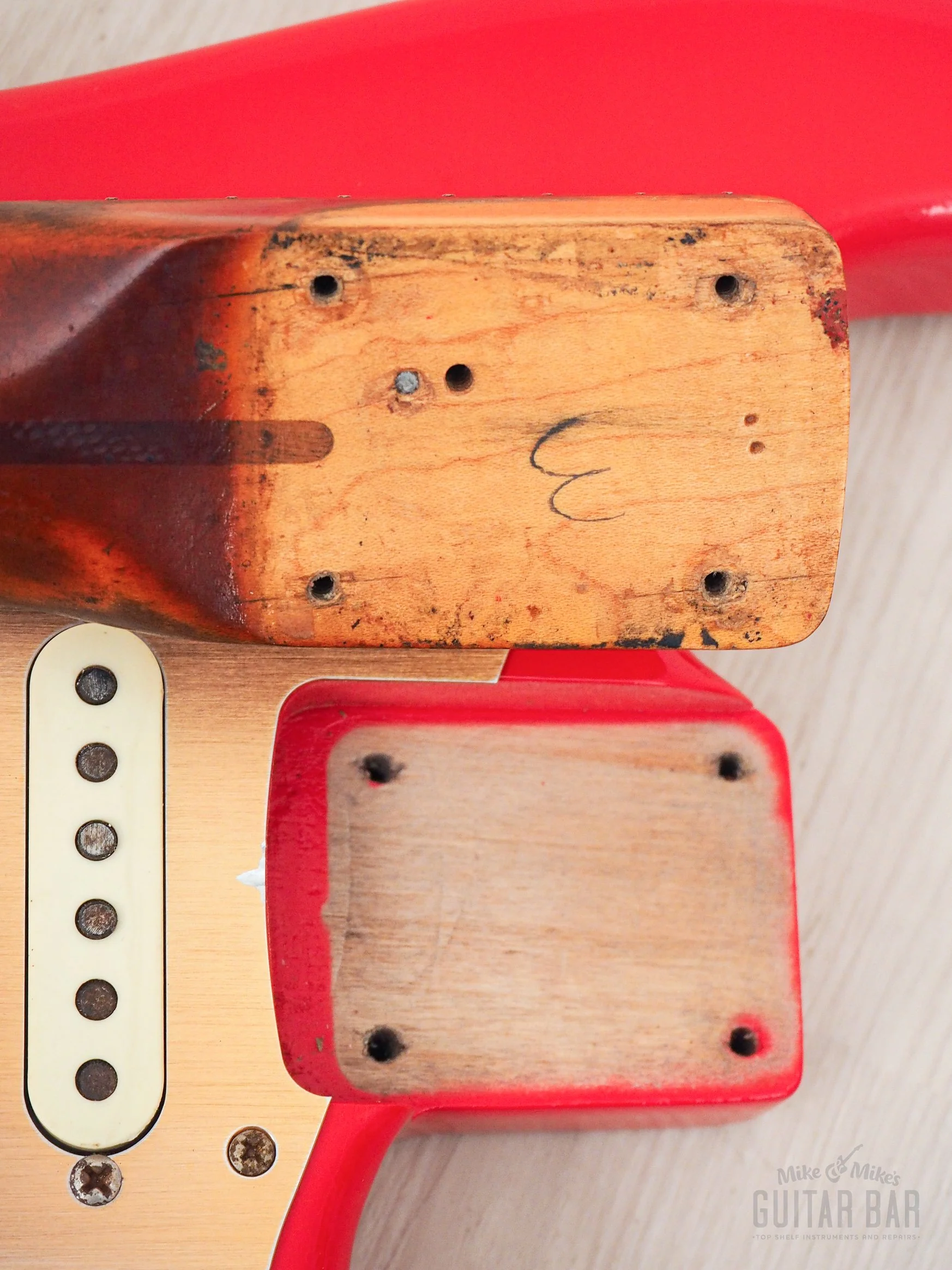 1959 Fender Stratocaster Vintage Guitar Pre-CBS, Matador Red Lacquer (Riggio) w/ Tweed Case - Image 19