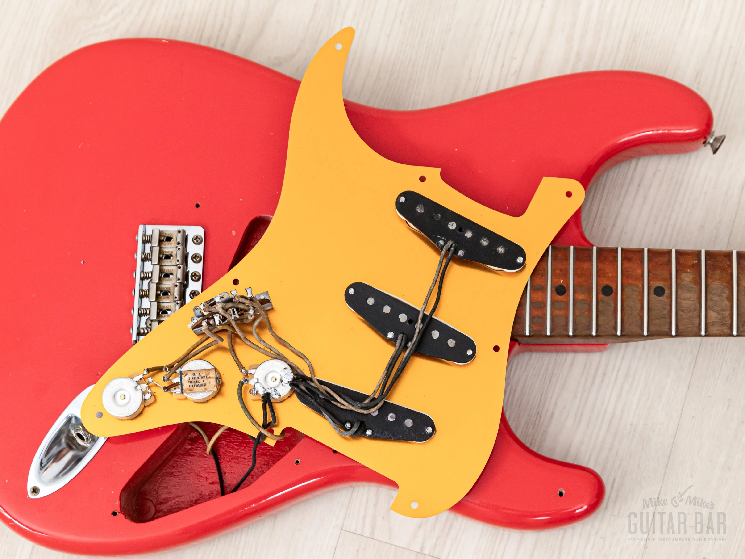 1959 Fender Stratocaster Vintage Guitar Pre-CBS, Matador Red Lacquer (Riggio) w/ Tweed Case - Image 20