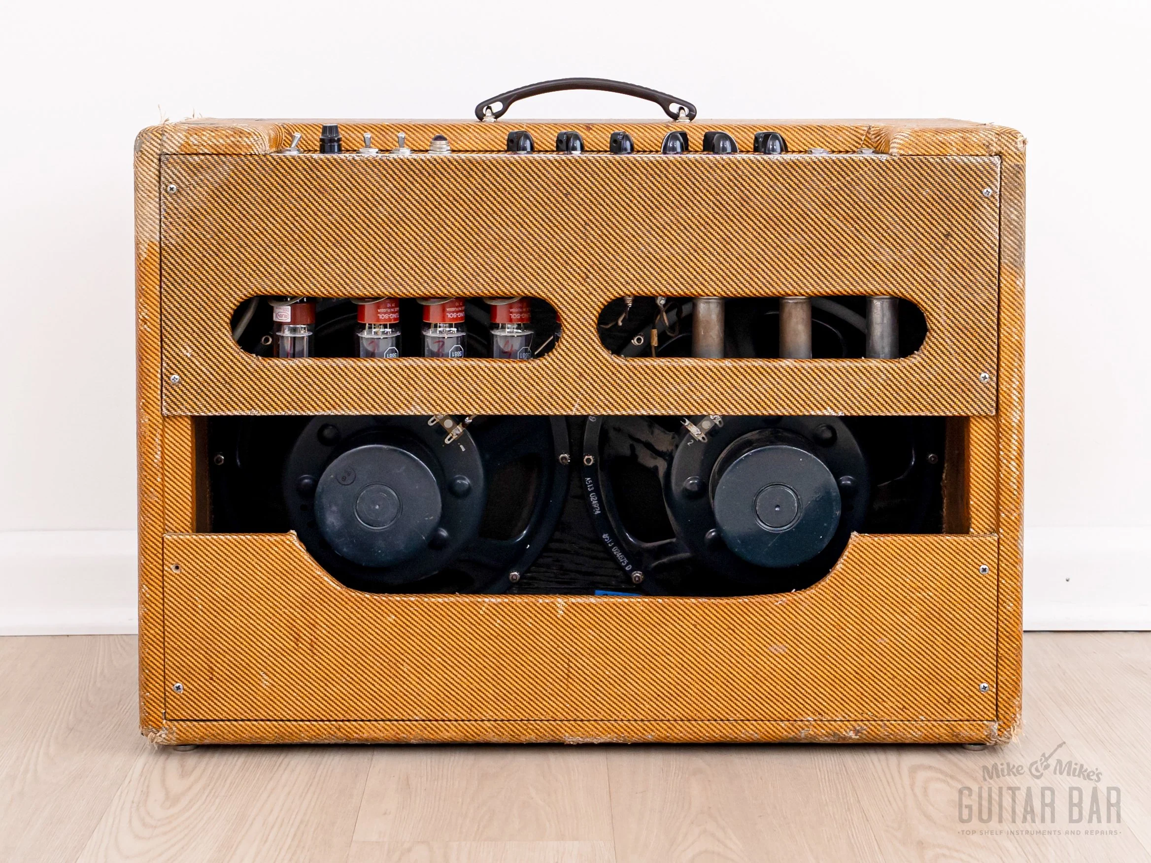 1959 Fender Tweed Twin 5F8-A High Power Vintage 2x12 Tube Amp, 100% Original Circuit, Jensen P12N - Image 9