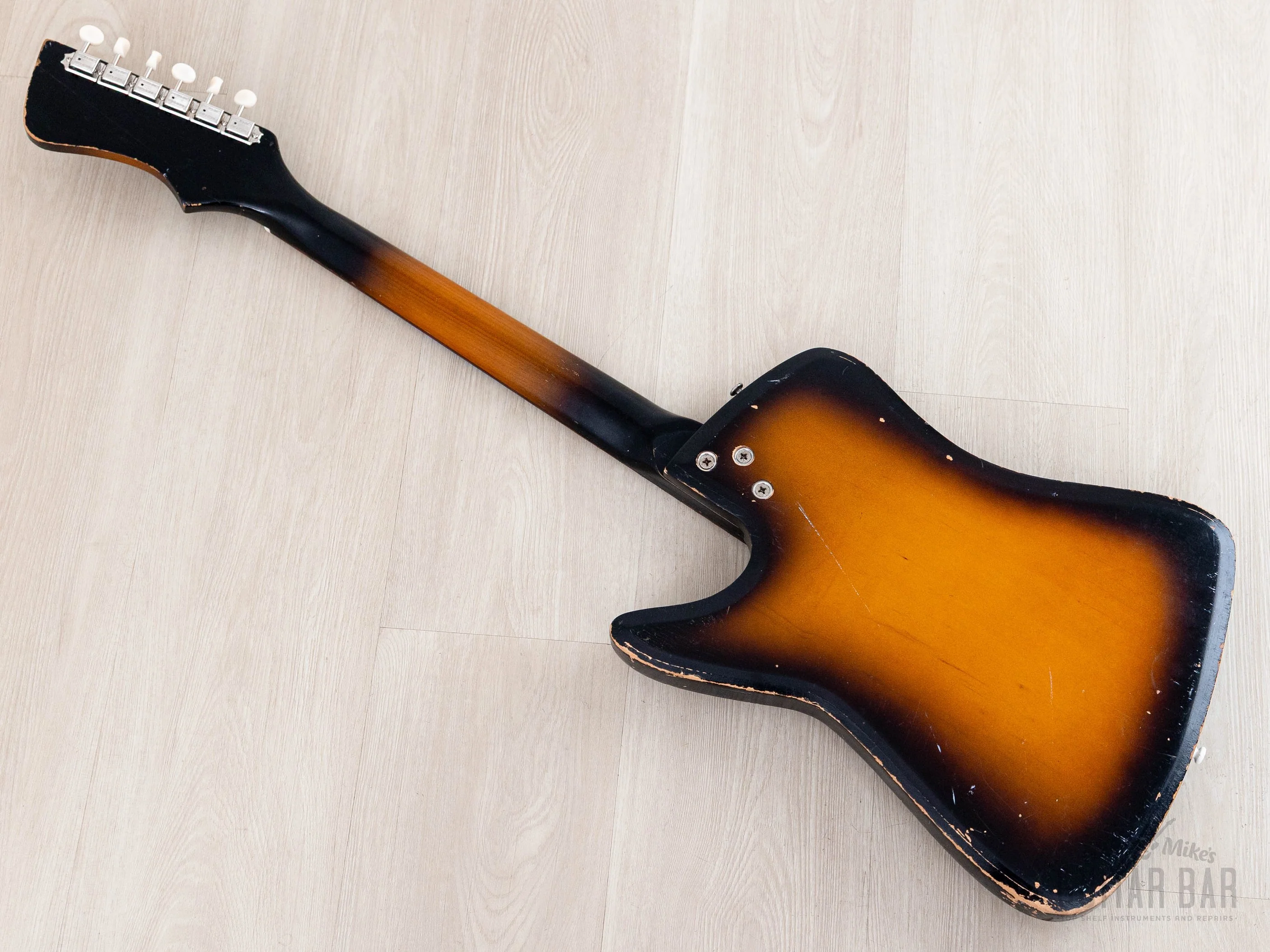 1960s Airline Bighorn Vintage Guitar, Ronin-Modded w/ Foilbuckers, Kay-Made - Image 12