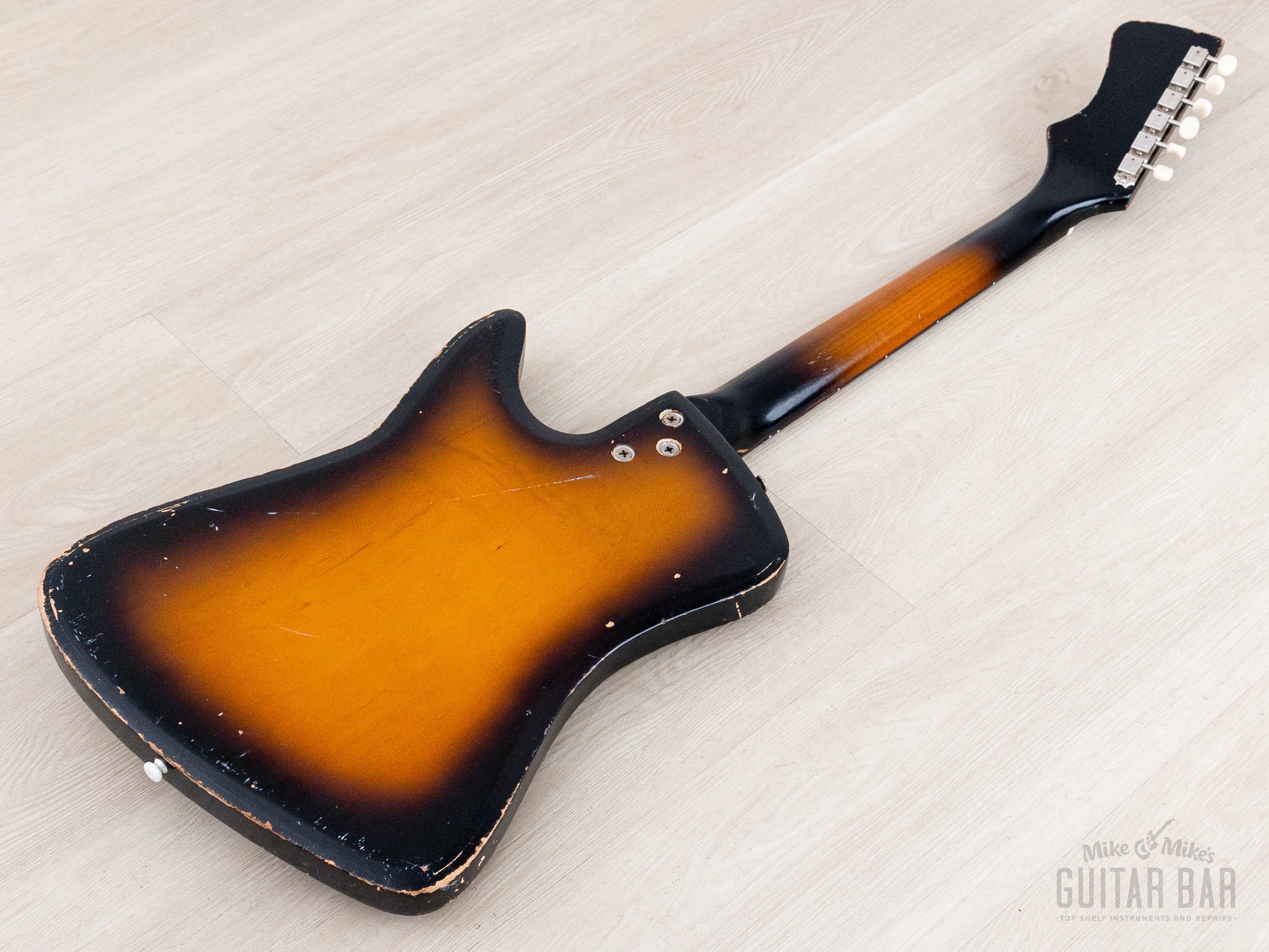 1960s Airline Bighorn Vintage Guitar, Ronin-Modded w/ Foilbuckers, Kay-Made - Image 13