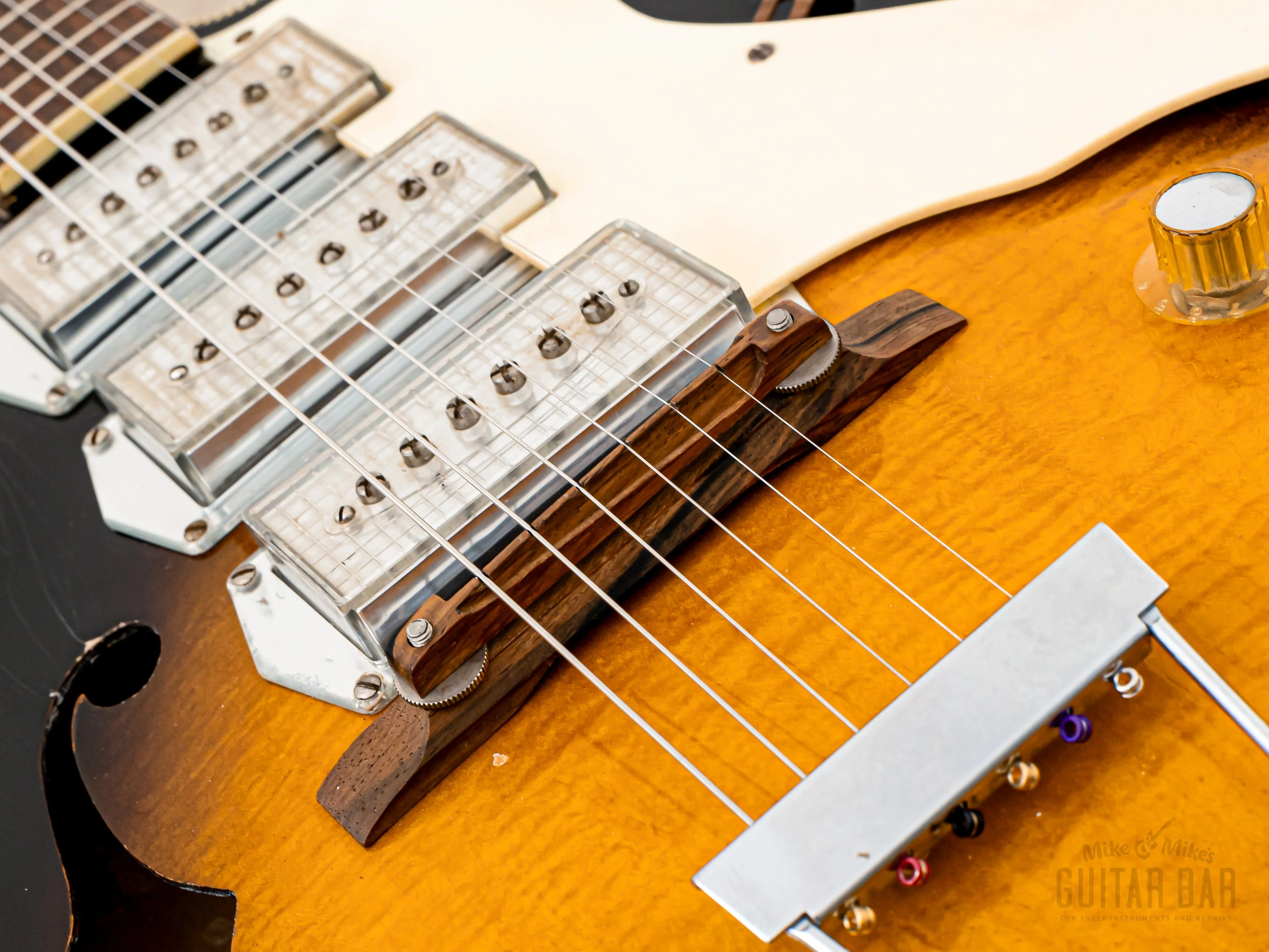 1960s Kay Swingmaster K763 Vintage Hollowbody Guitar w/ Kleenex Box Pickups, Case - Image 8