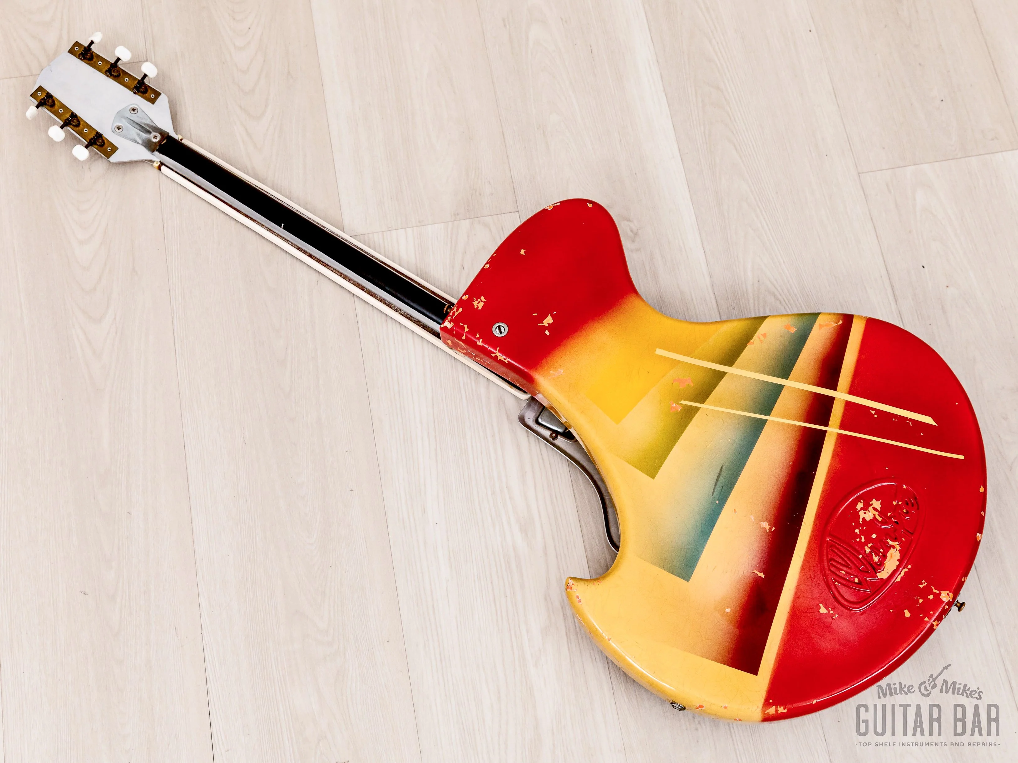 1960s Wandré Rock Oval Vintage Aluminum Neck Guitar w/ Case, Italy - Image 14