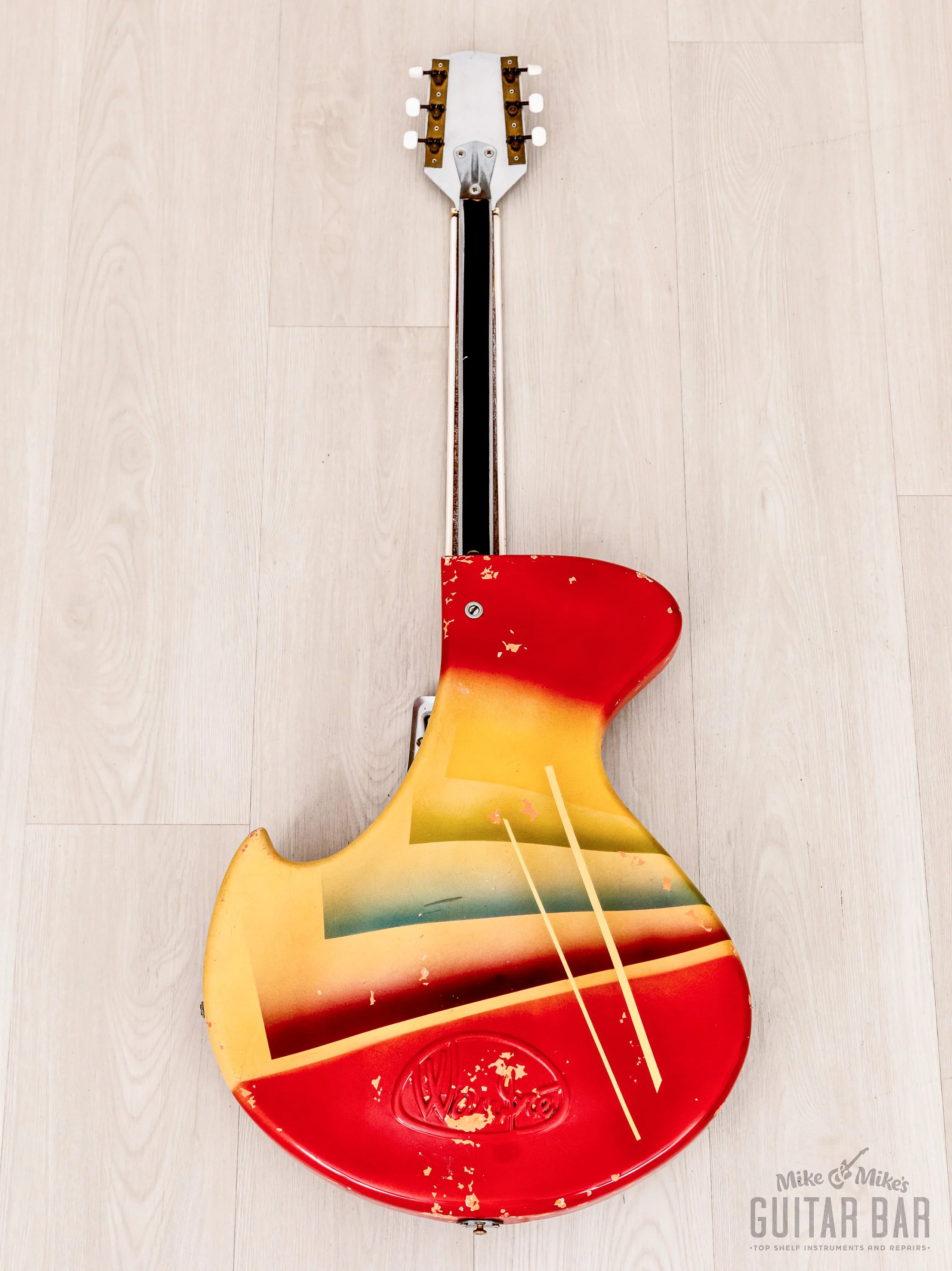 1960s Wandré Rock Oval Vintage Aluminum Neck Guitar w/ Case, Italy - Image 3