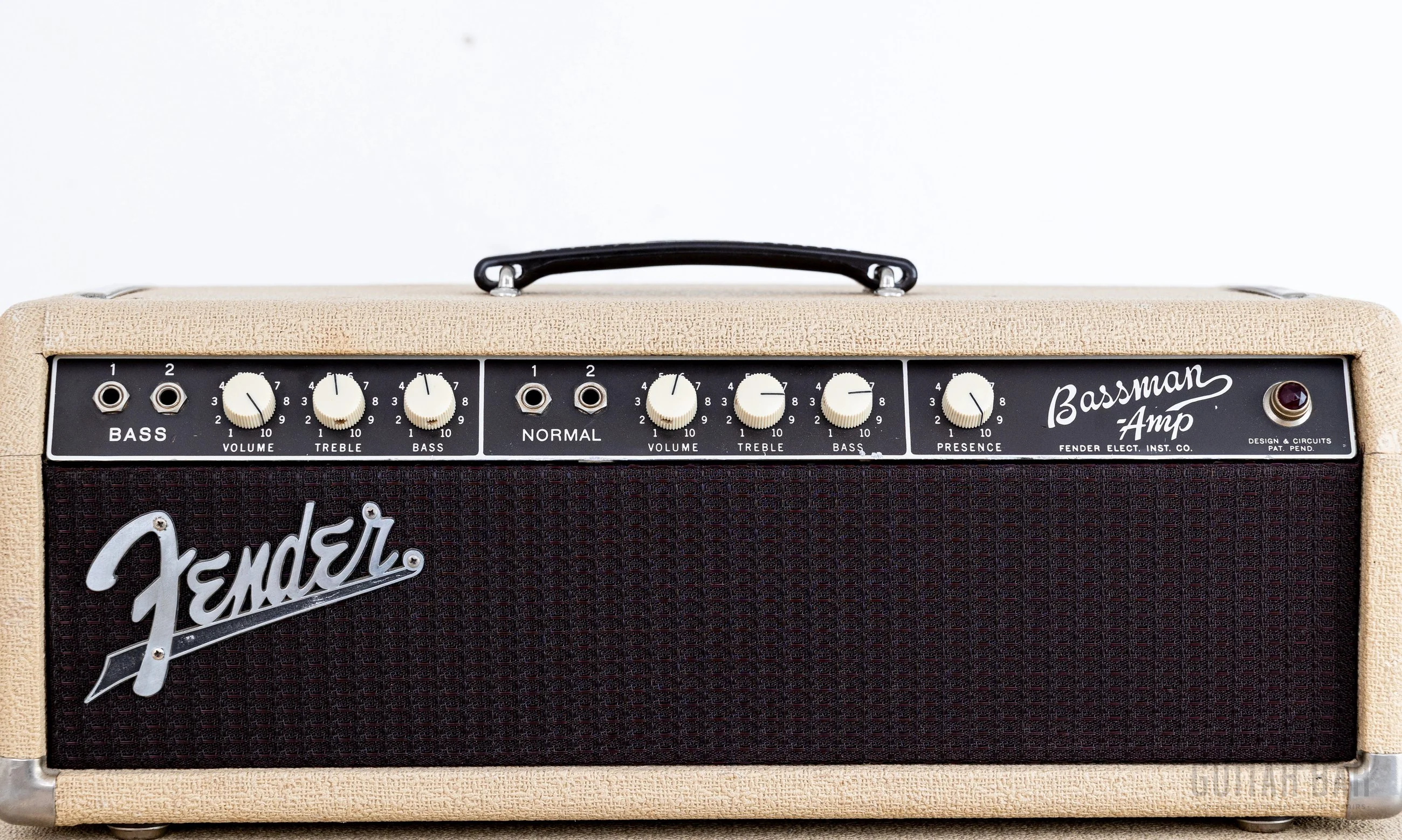1961 Fender Bassman 6G6 Blonde Brown Panel Vintage Piggyback Tube Amp 1x12 Tone Ring w/ Oxford 12M6, Victoria Covers - Image 2