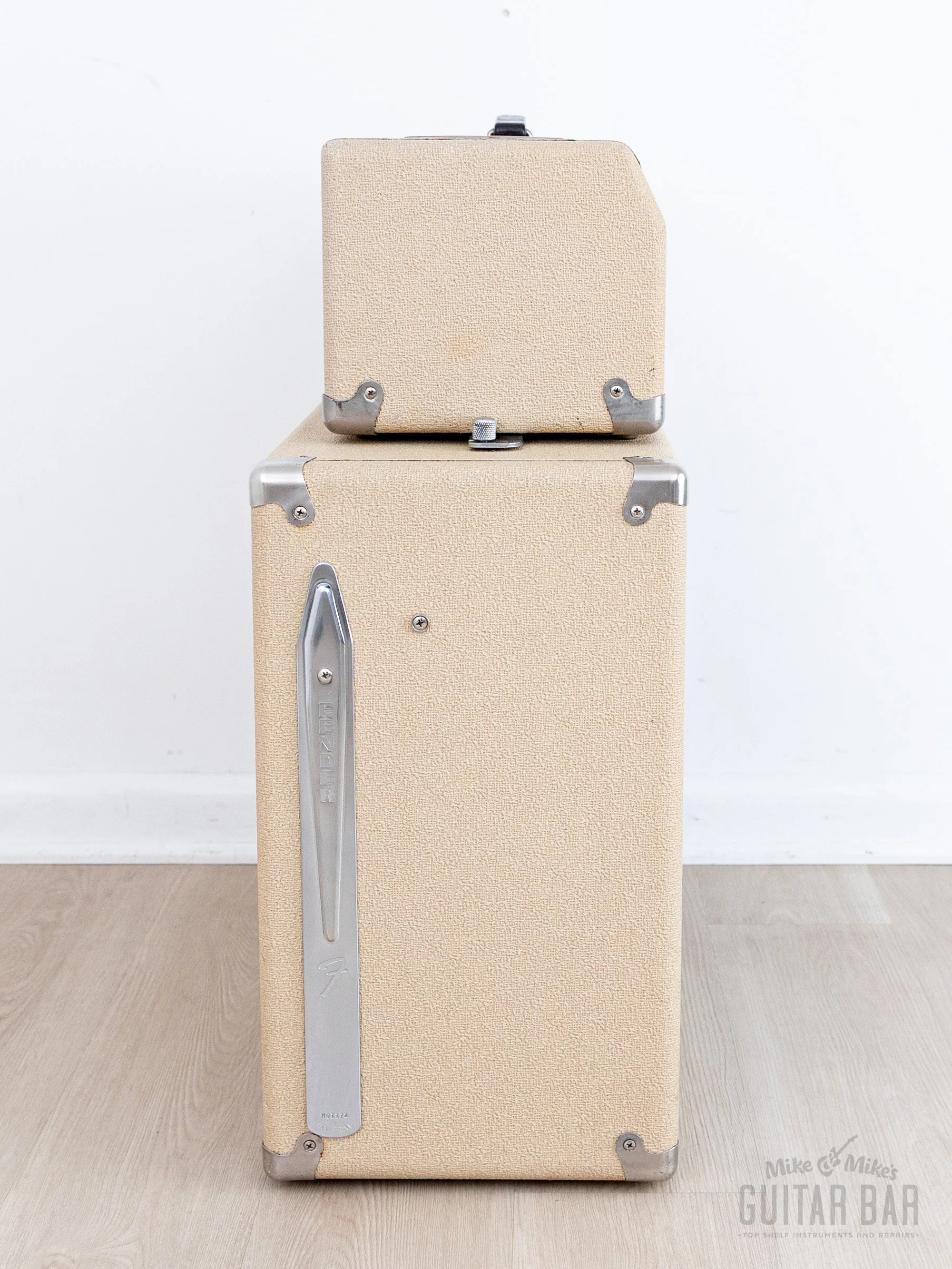1961 Fender Bassman 6G6 Blonde Brown Panel Vintage Piggyback Tube Amp 1x12 Tone Ring w/ Oxford 12M6, Victoria Covers - Image 4