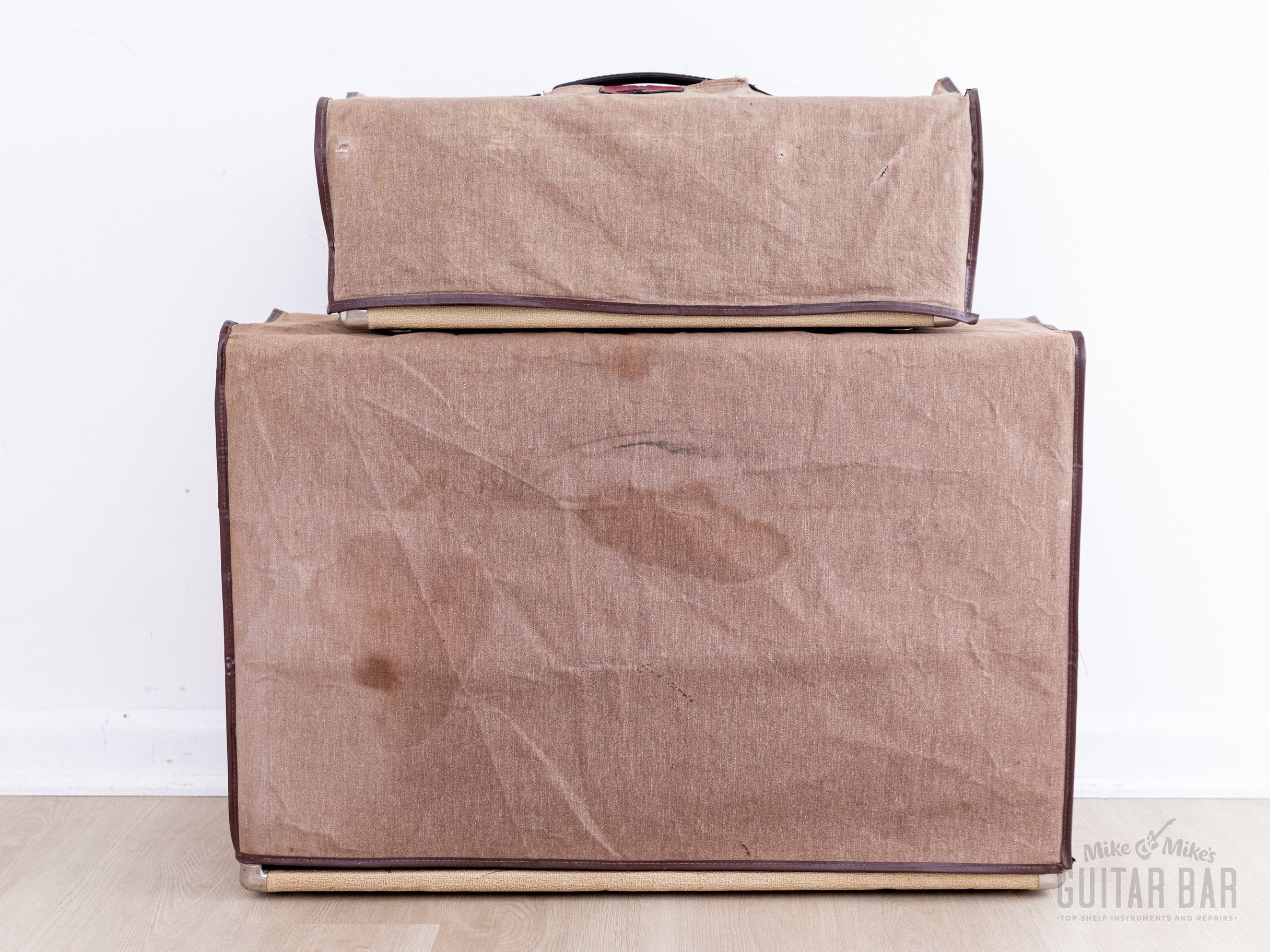1961 Fender Bassman 6G6 Blonde Brown Panel Vintage Piggyback Tube Amp 2x12 w/ Oxford 12M6 & Victoria Covers - Image 22