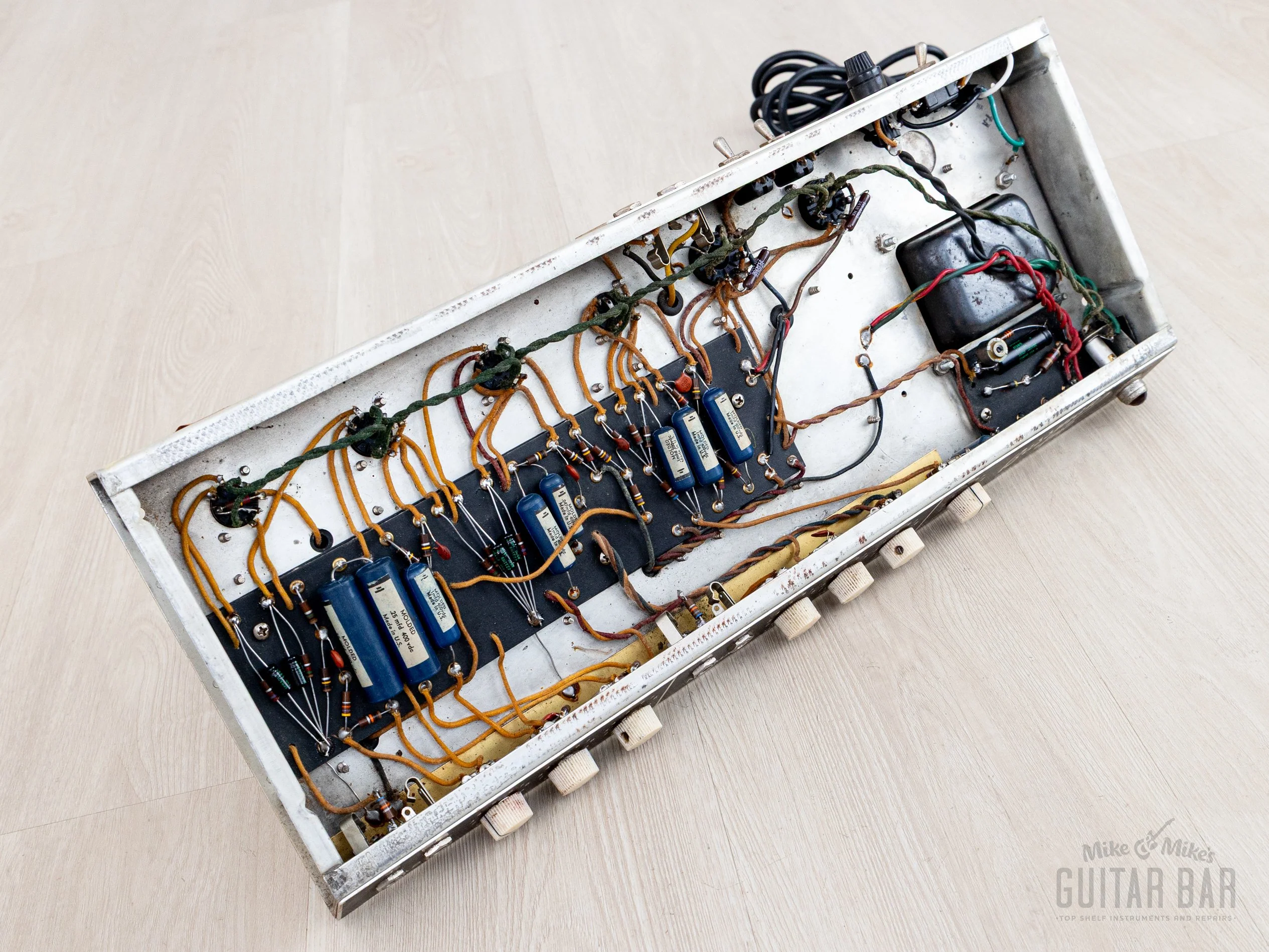 1962 Fender Bassman 6G6-A Tuxedo Brown Panel Blonde Vintage Piggyback Tube Amp w/ Oxford 12M6 - Image 12