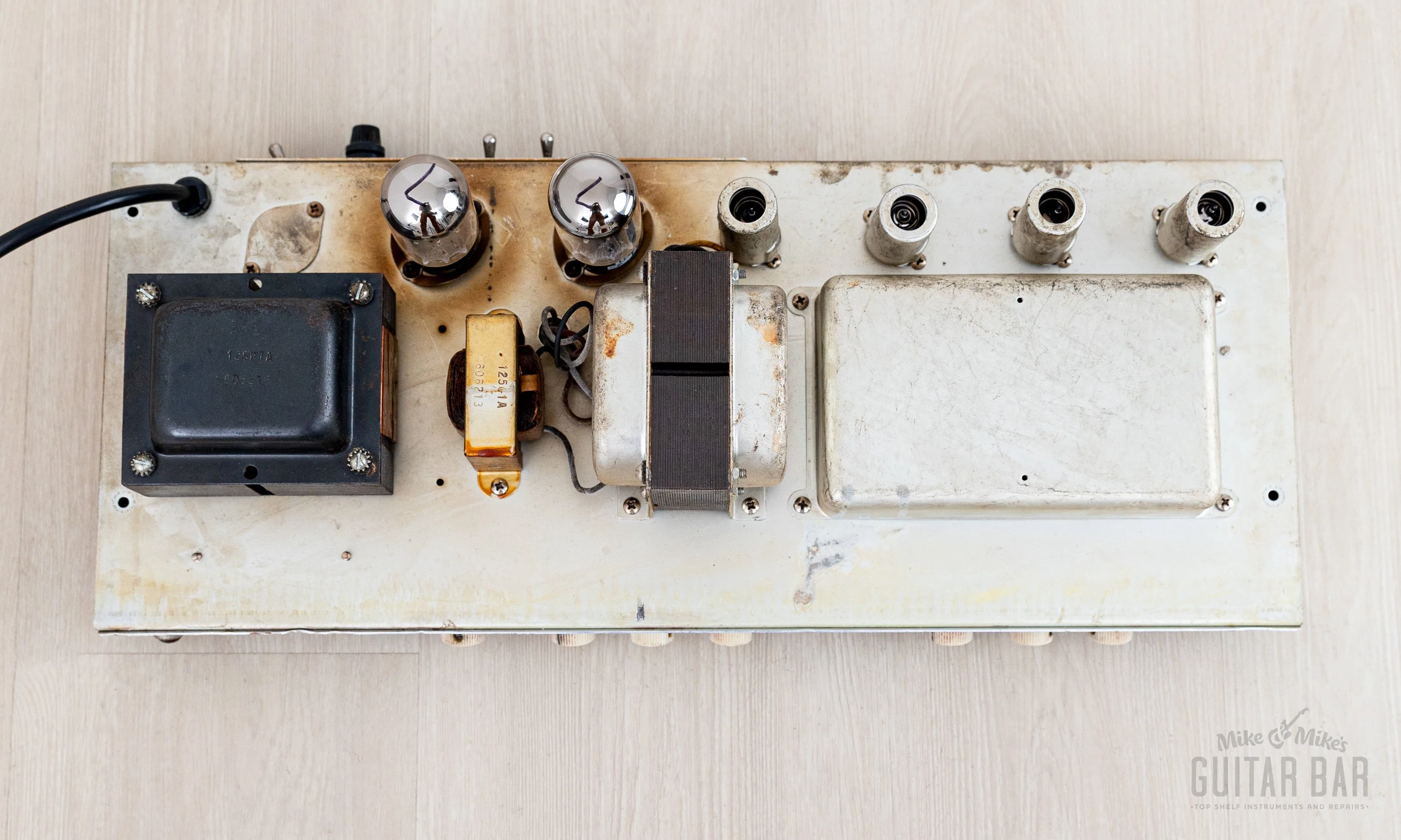 1962 Fender Bassman 6G6-A Tuxedo Brown Panel Blonde Vintage Piggyback Tube Amp w/ Oxford 12M6 - Image 14