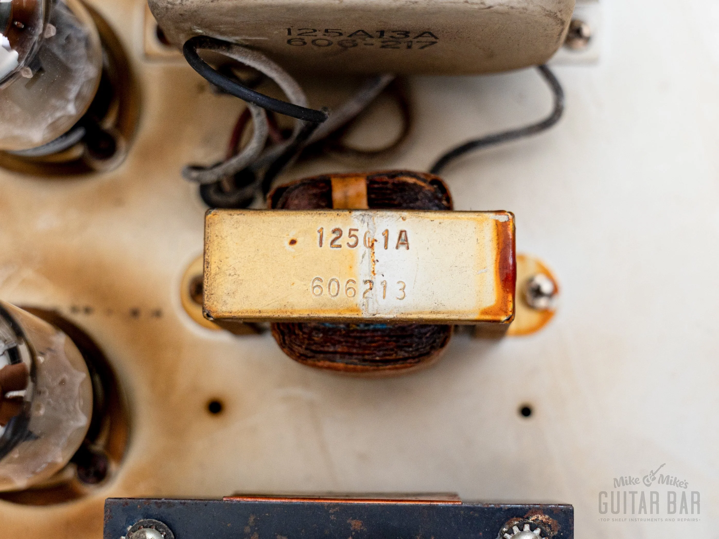 1962 Fender Bassman 6G6-A Tuxedo Brown Panel Blonde Vintage Piggyback Tube Amp w/ Oxford 12M6 - Image 16