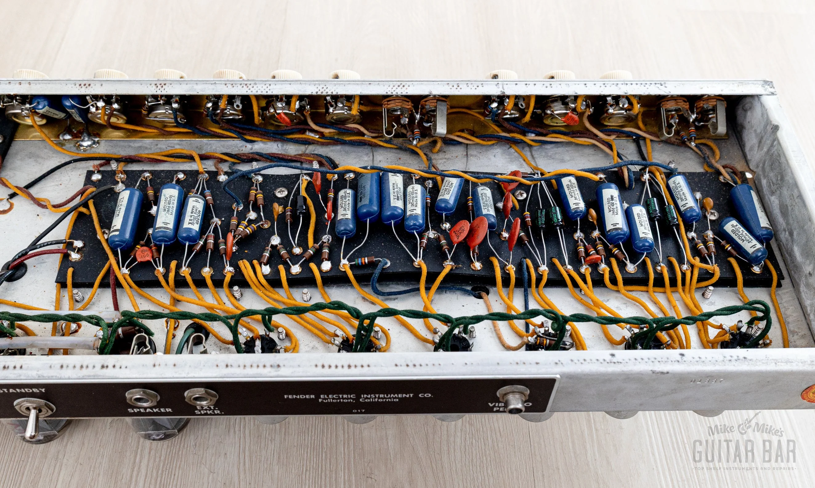 1962 Fender Dual Showman Blonde Brown Panel Vintage Piggyback Tube Amp 2x15 w/ JBL D130F, Victoria Cover - Image 17