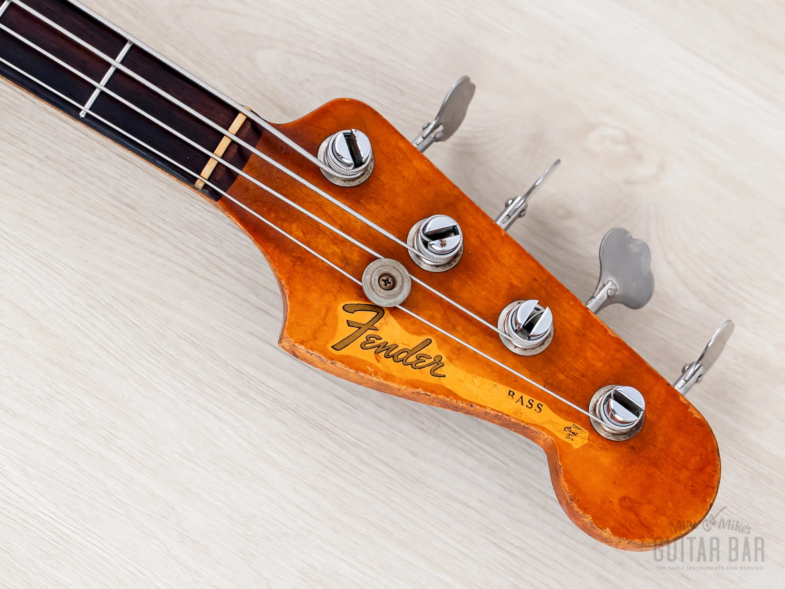 1962 Fender Jazz Bass Vintage Pre-CBS Slab Board, Sunburst w/ Case - Image 4