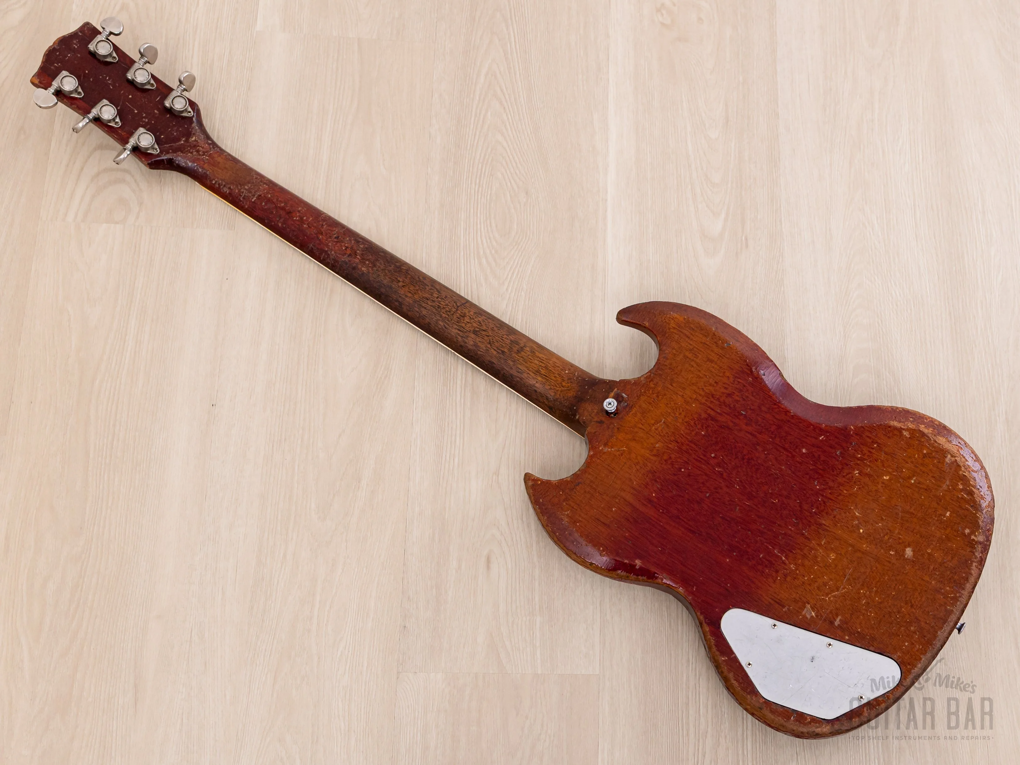 1962 Gibson Les Paul SG Standard Employee Guitar Cherry w/ Pat # Pickups, Sideways Vibrola, Case - Image 13