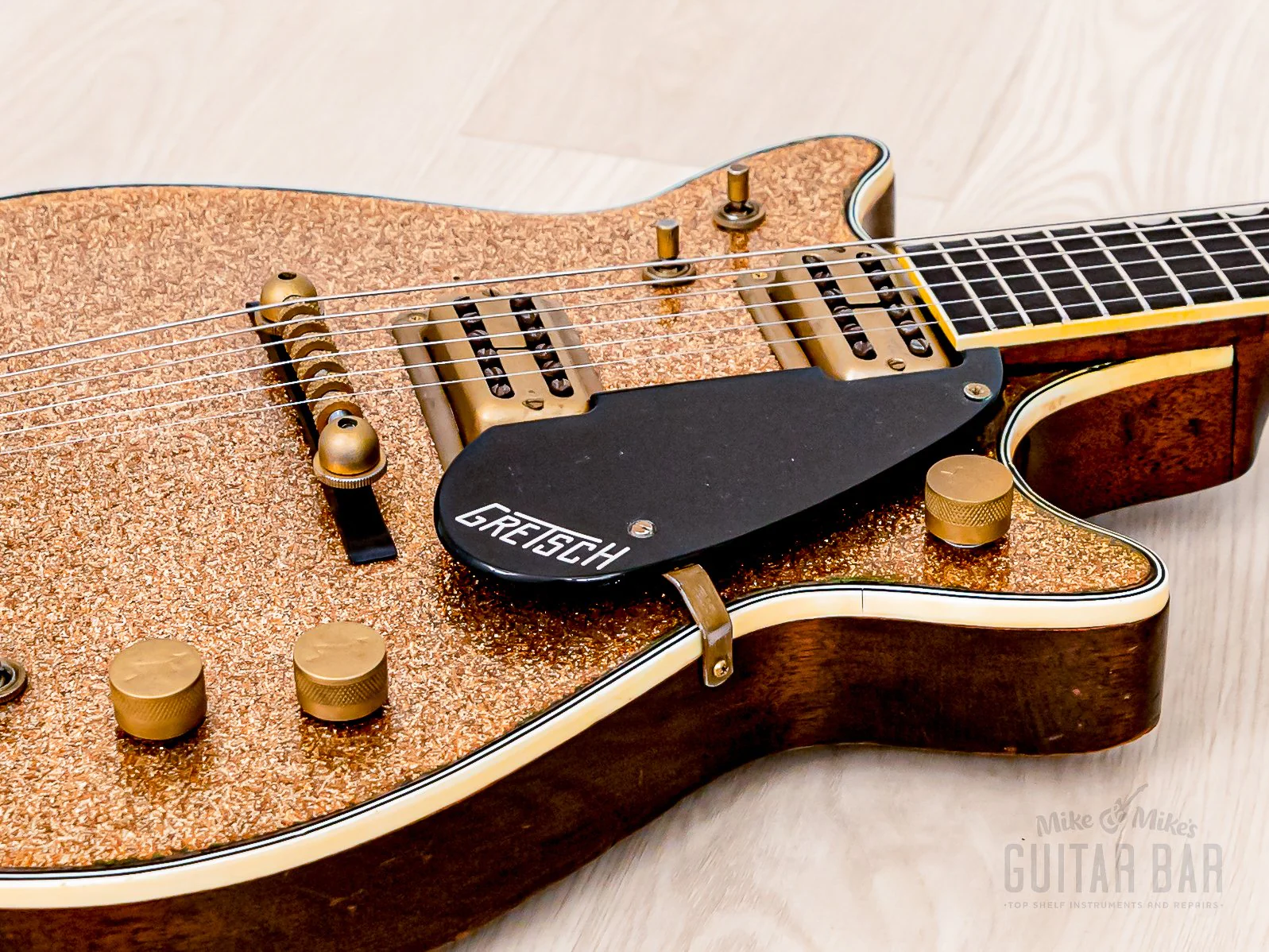 1962 Gretsch Champagne Sparkle Jet Double Cutaway 6129T w/ Burns Vibrato, Case - Image 6
